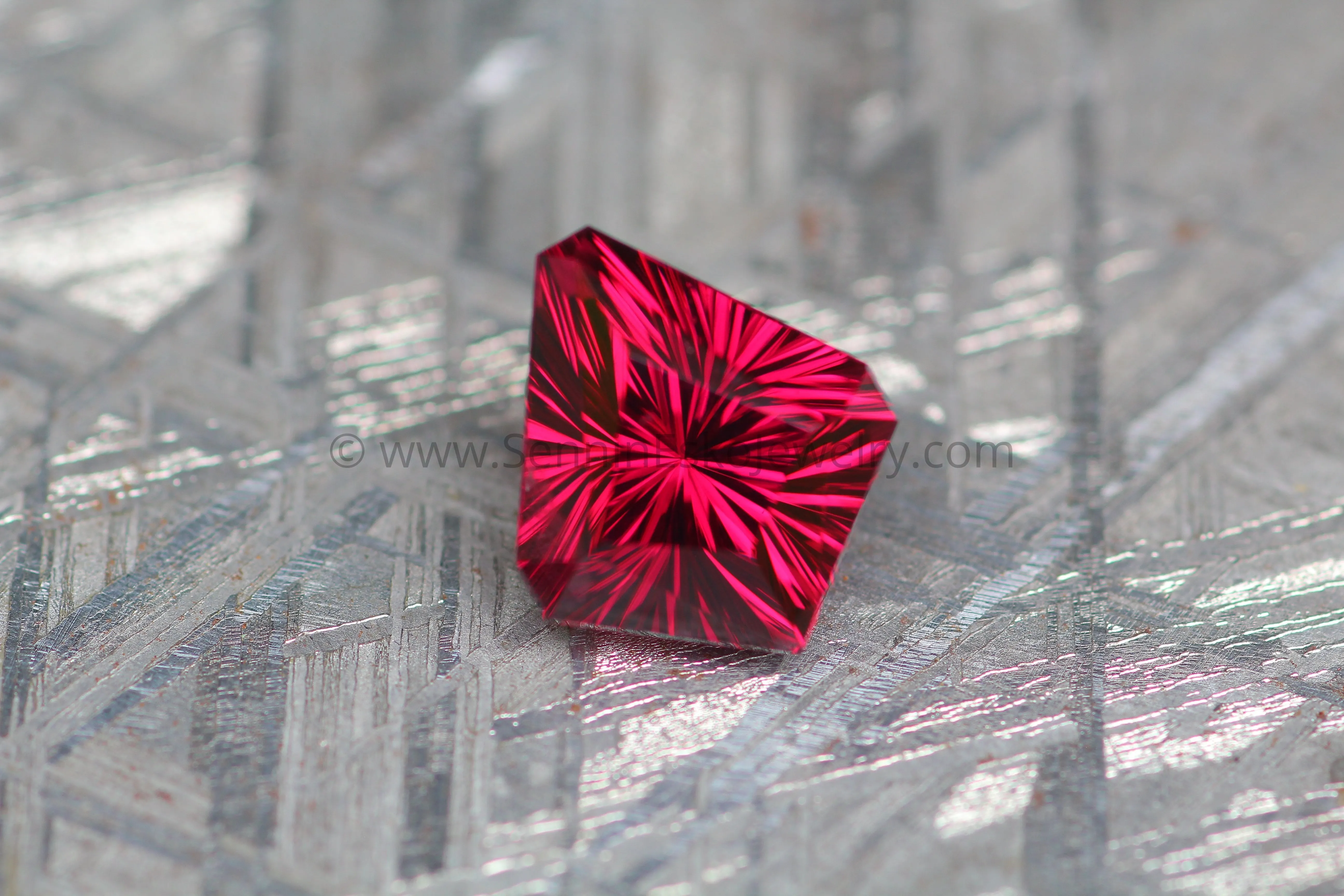 4.3 Carat Fantasy Cut Rhodolite Garnet - Custom Kite