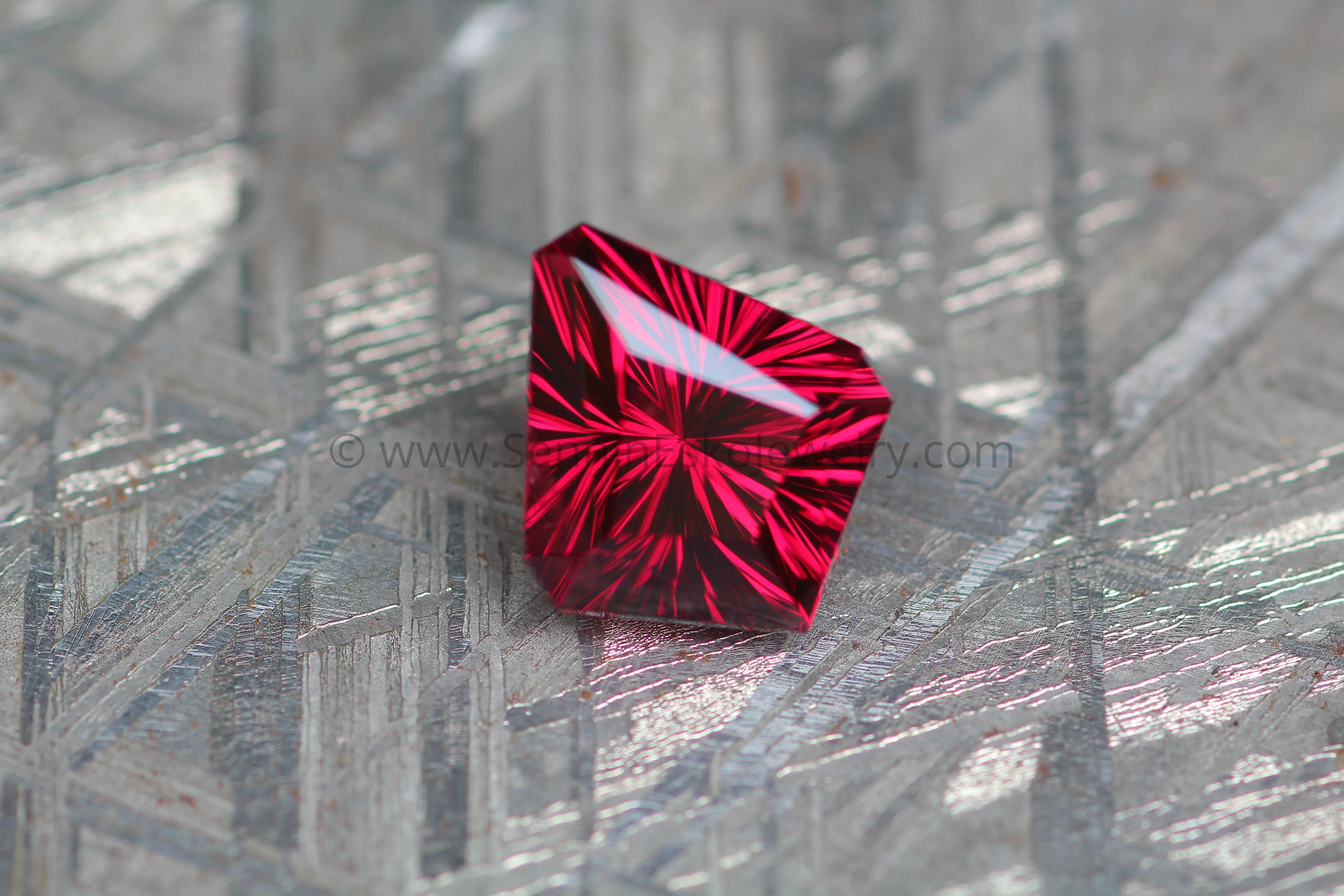 4.3 Carat Fantasy Cut Rhodolite Garnet - Custom Kite
