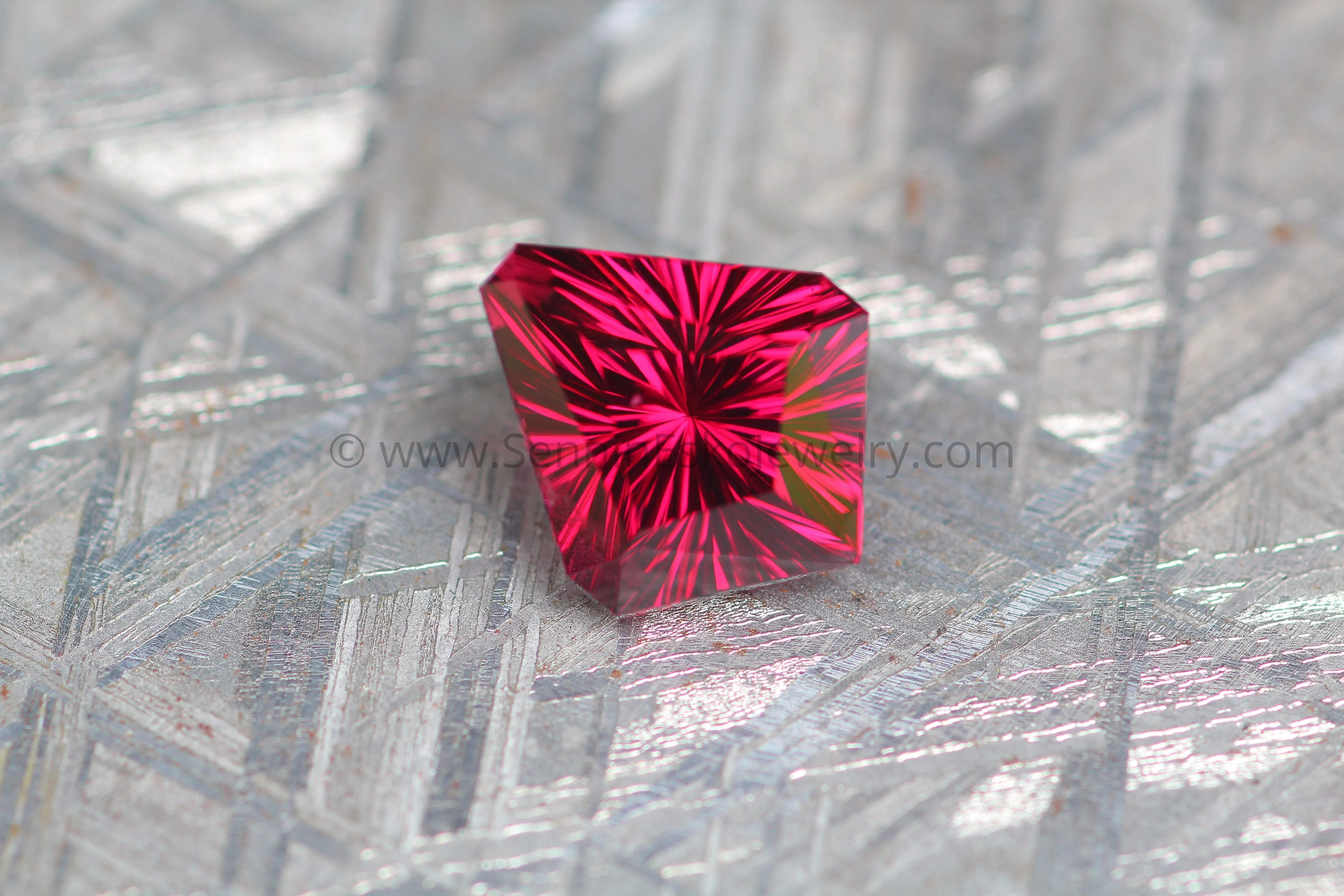 4.3 Carat Fantasy Cut Rhodolite Garnet - Custom Kite