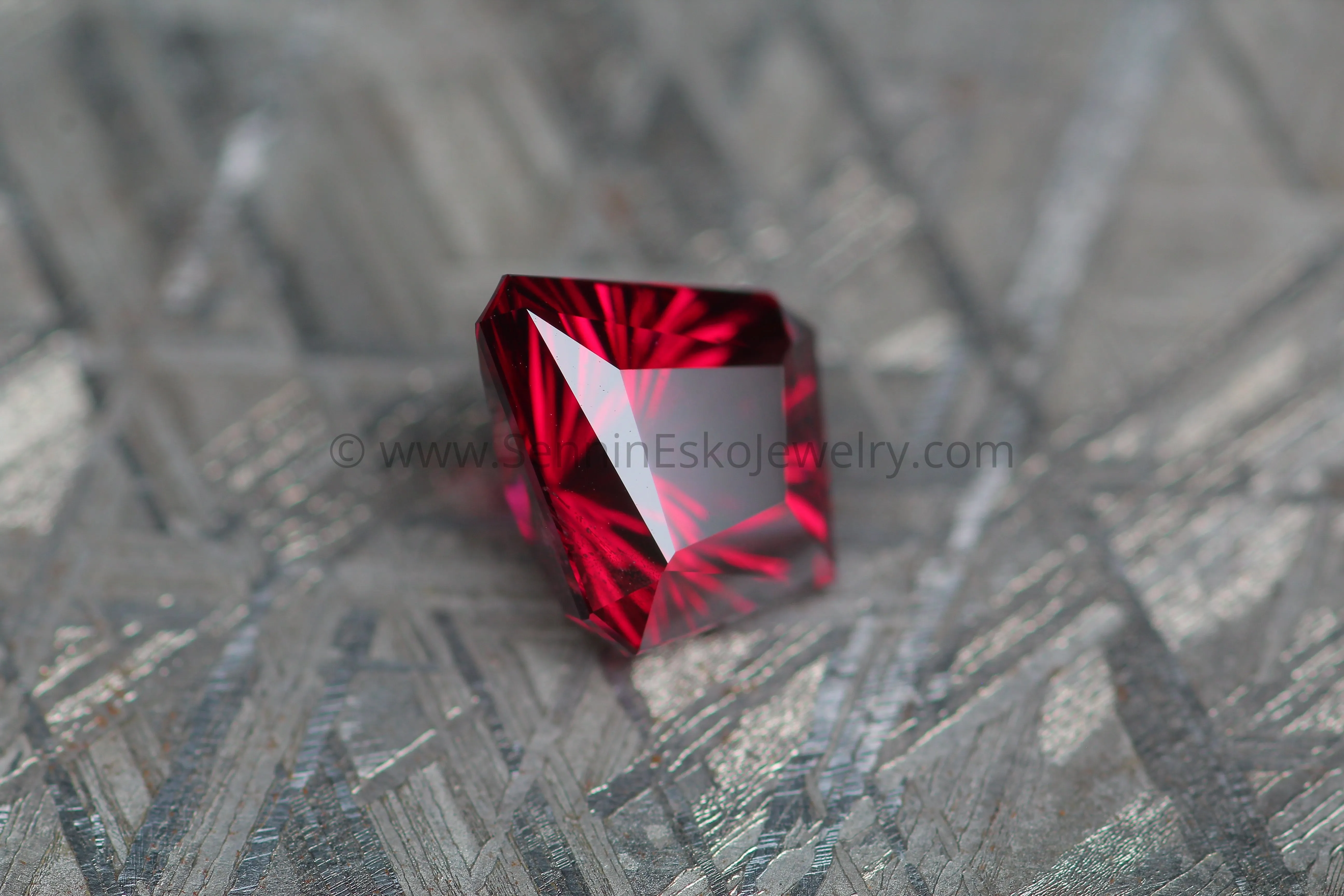 4.3 Carat Fantasy Cut Rhodolite Garnet - Custom Kite