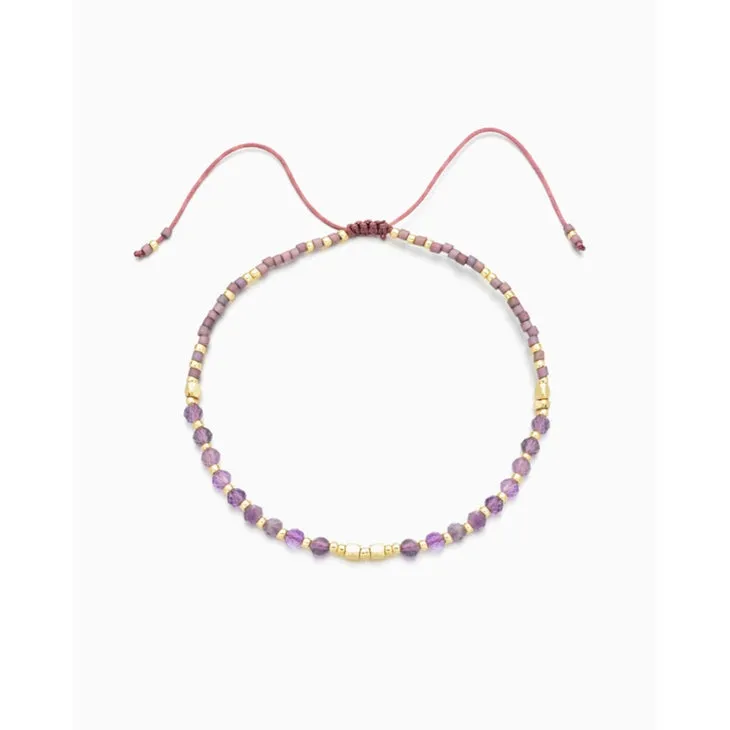 Amethyst Healing Gemstone Stacking Bracelet