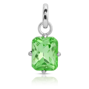 August Peridot Birthstone Charm - Emerald