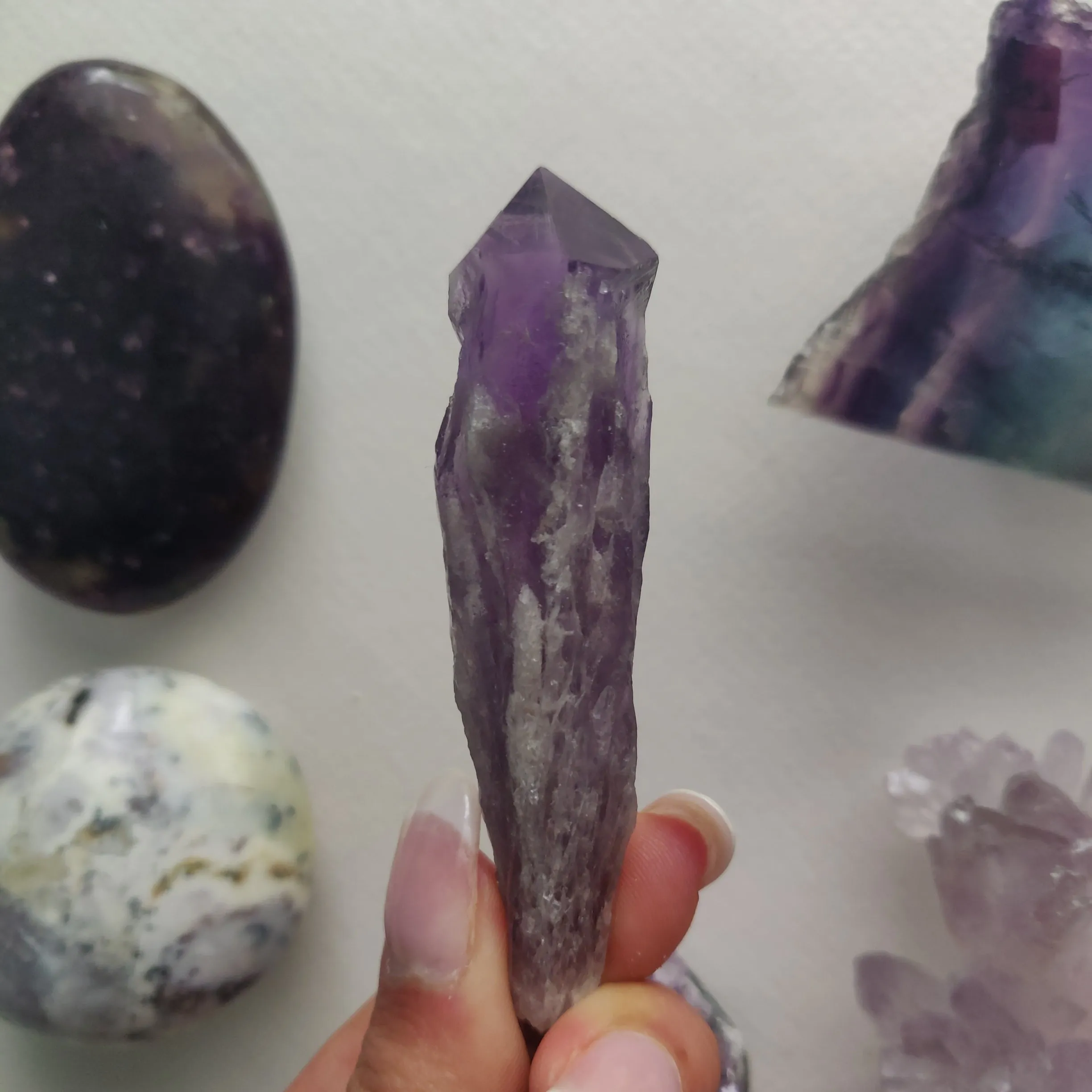 Bahia Amethyst Point, Amethyst Elestial Wand from Brazil (#11)