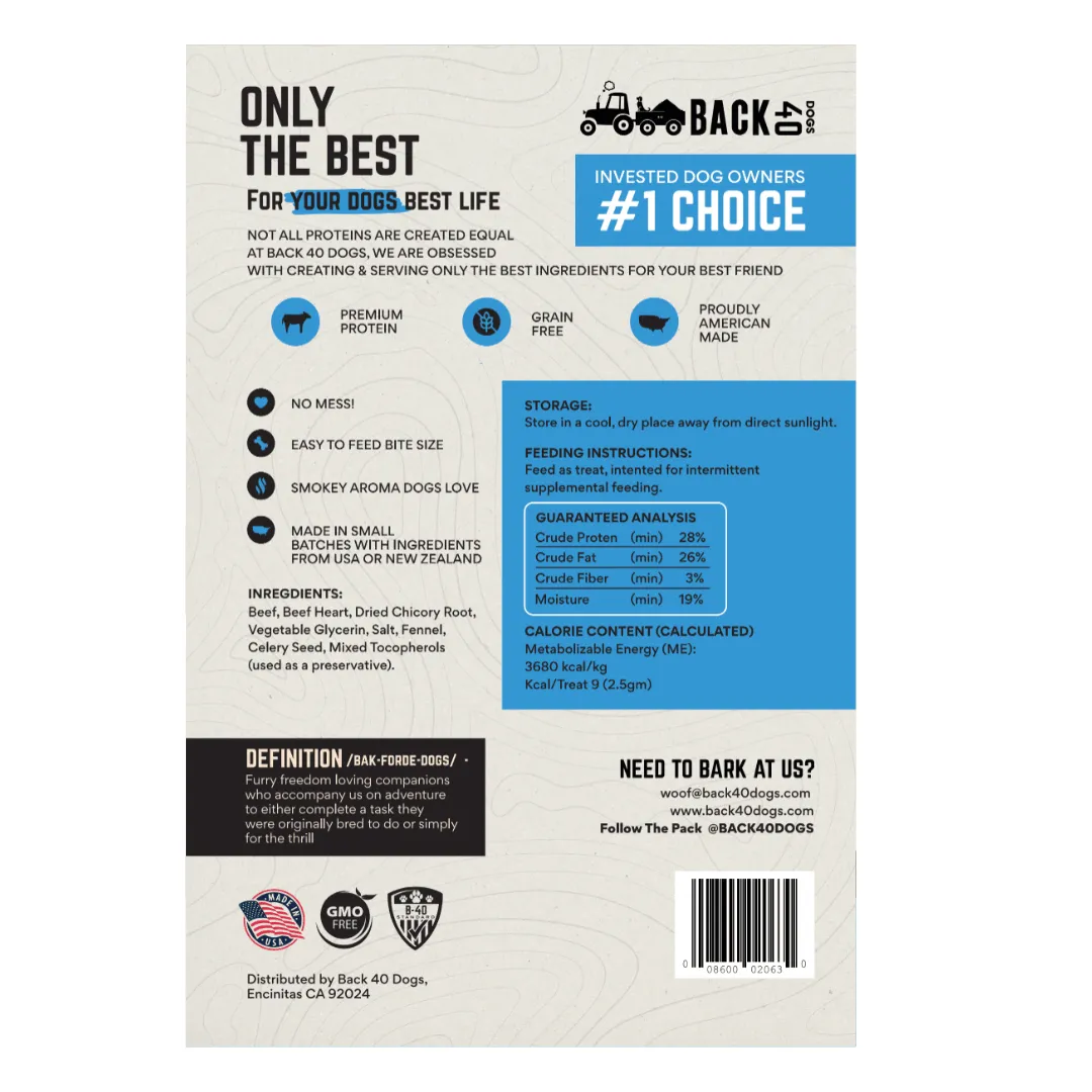 Beef Bites Bundle (2): All Natural Premium Air Dried Training Treats - 16oz