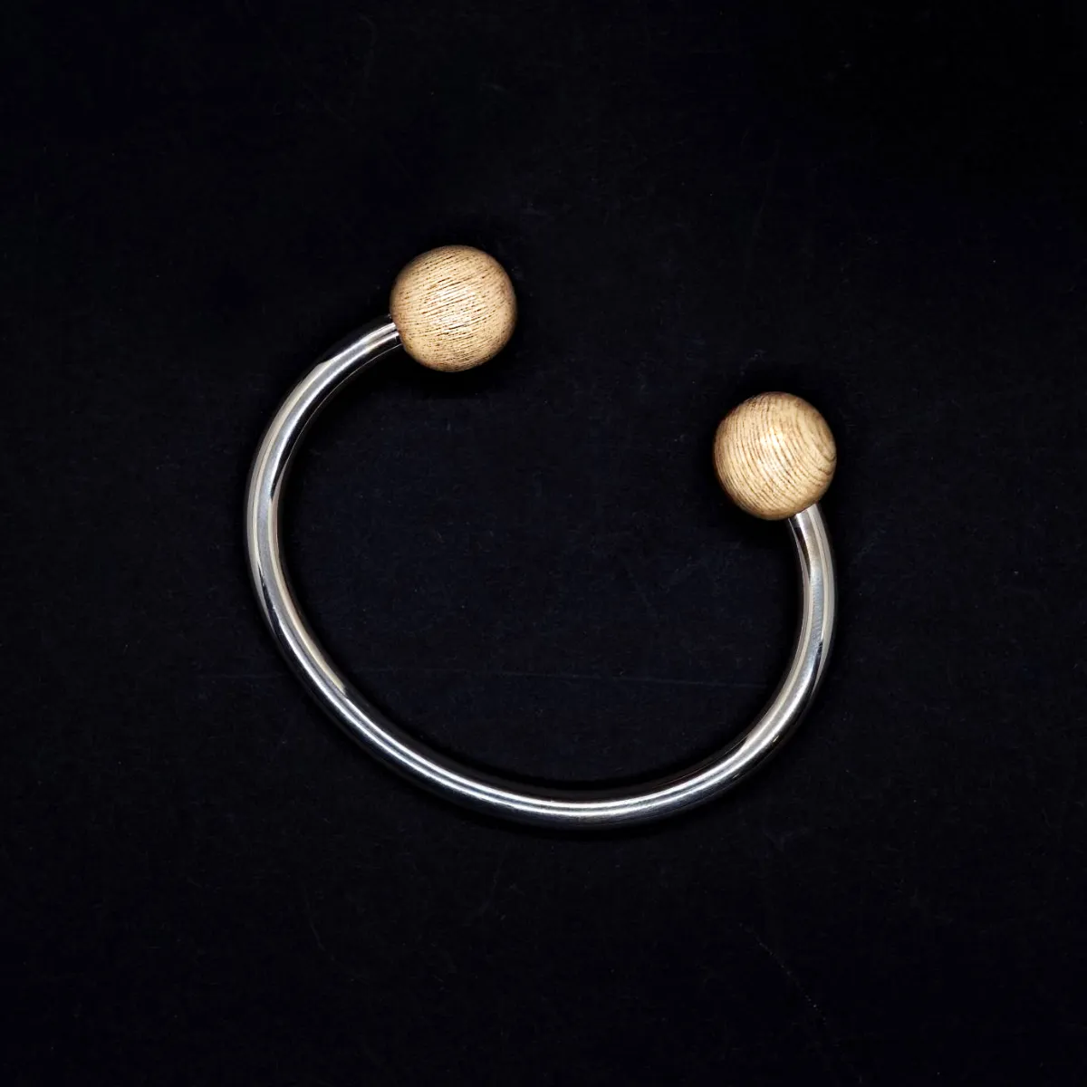 Brier Double Bead Torque Bangle