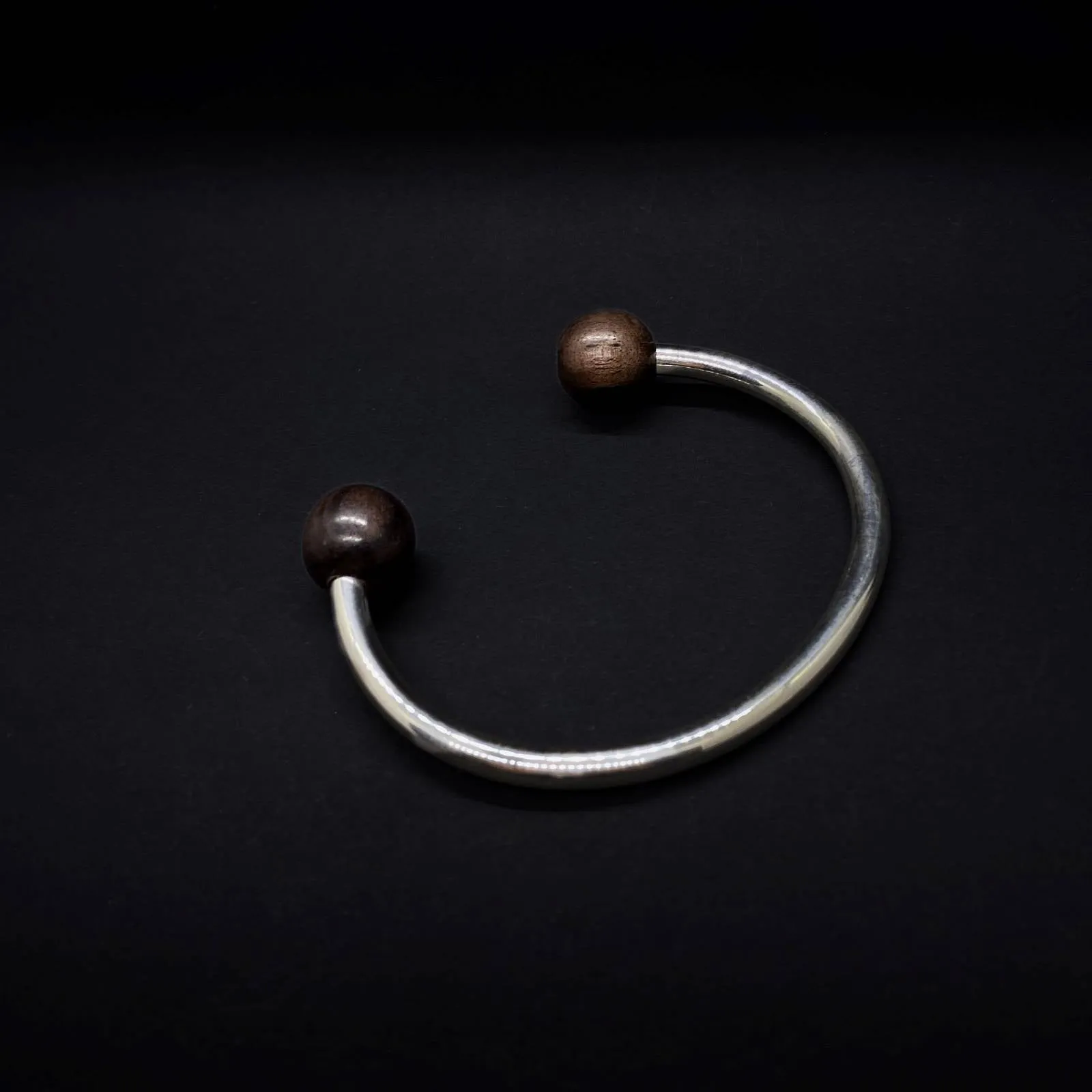Brier Double Bead Torque Bangle