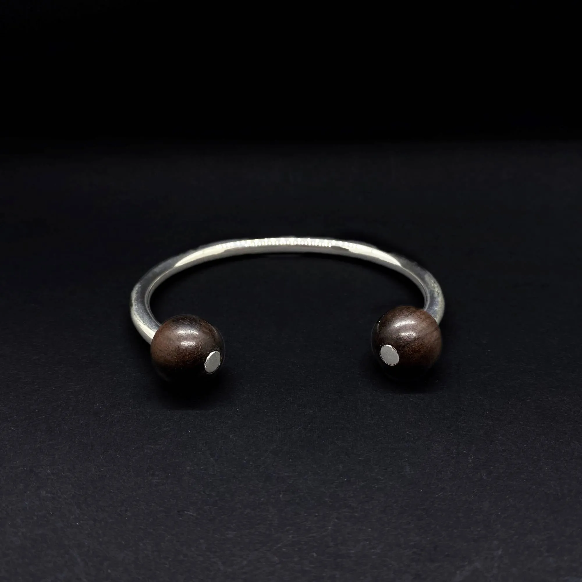Brier Double Bead Torque Bangle