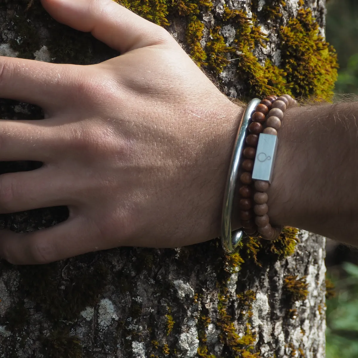 Brier Double Bead Torque Bangle