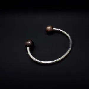 Brier Double Bead Torque Bangle