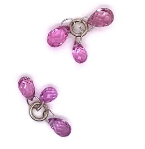 Briolette Medium Dark Gemstone Earrings