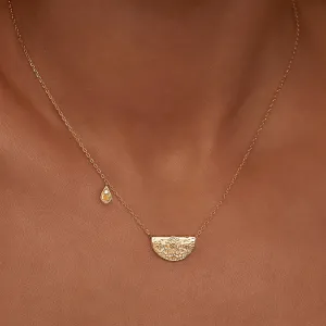 By Charlotte Lotus Birthstone Necklace November Citrine