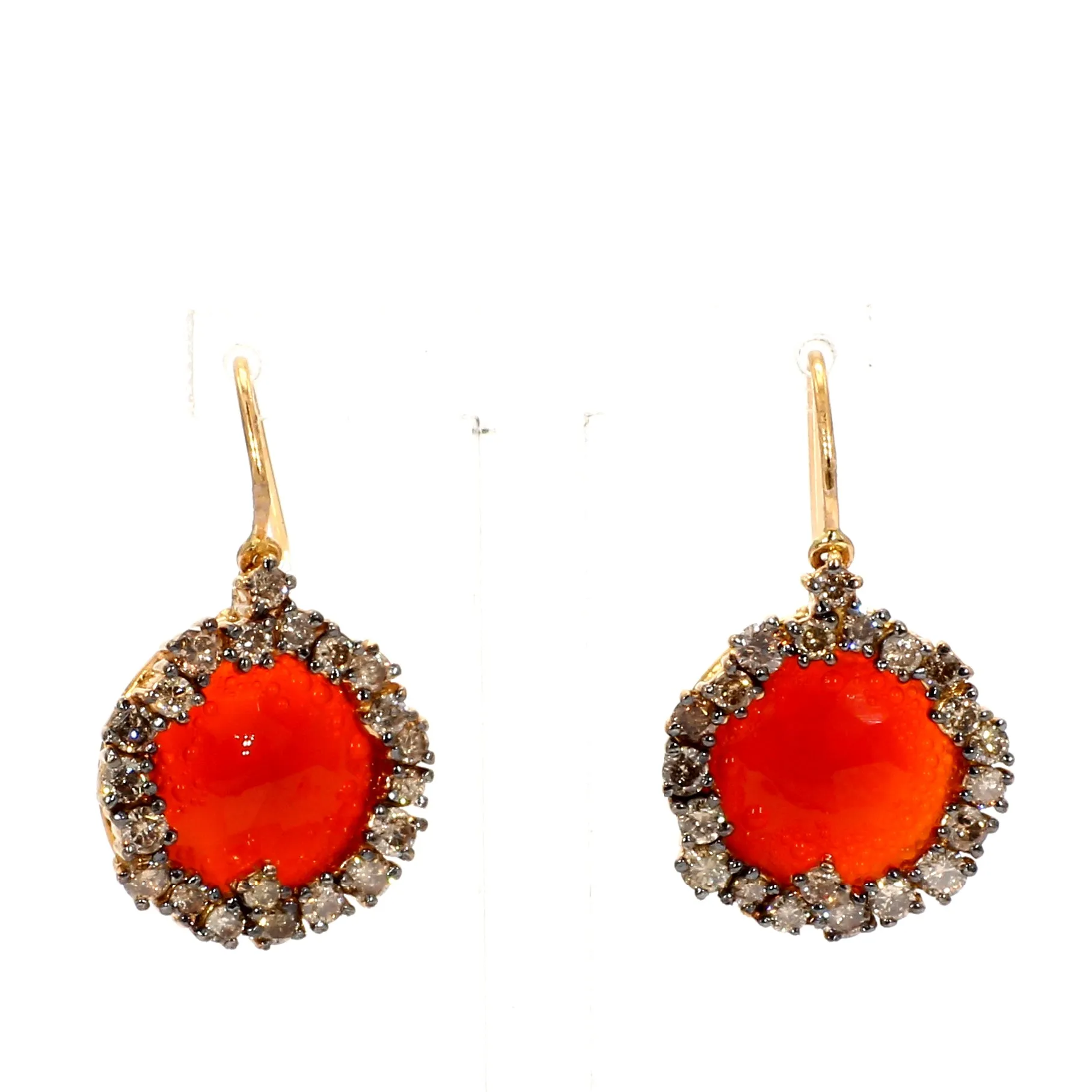 Carnelian Sunburst Gemstone Earrings