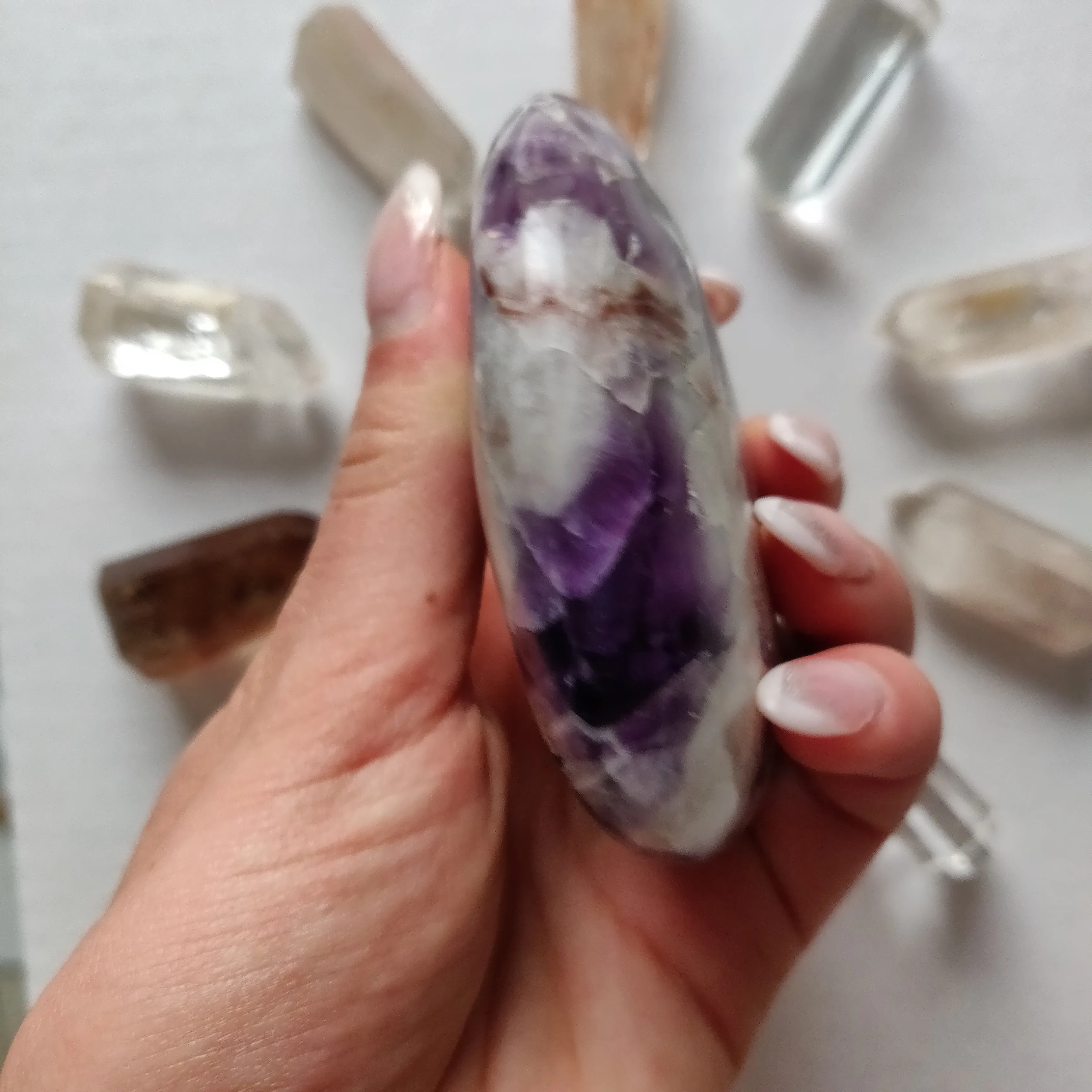 Chevron Amethyst Heart (#5)