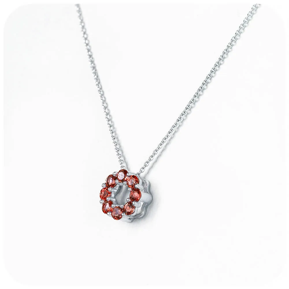 Circle of Life Necklace - Garnet