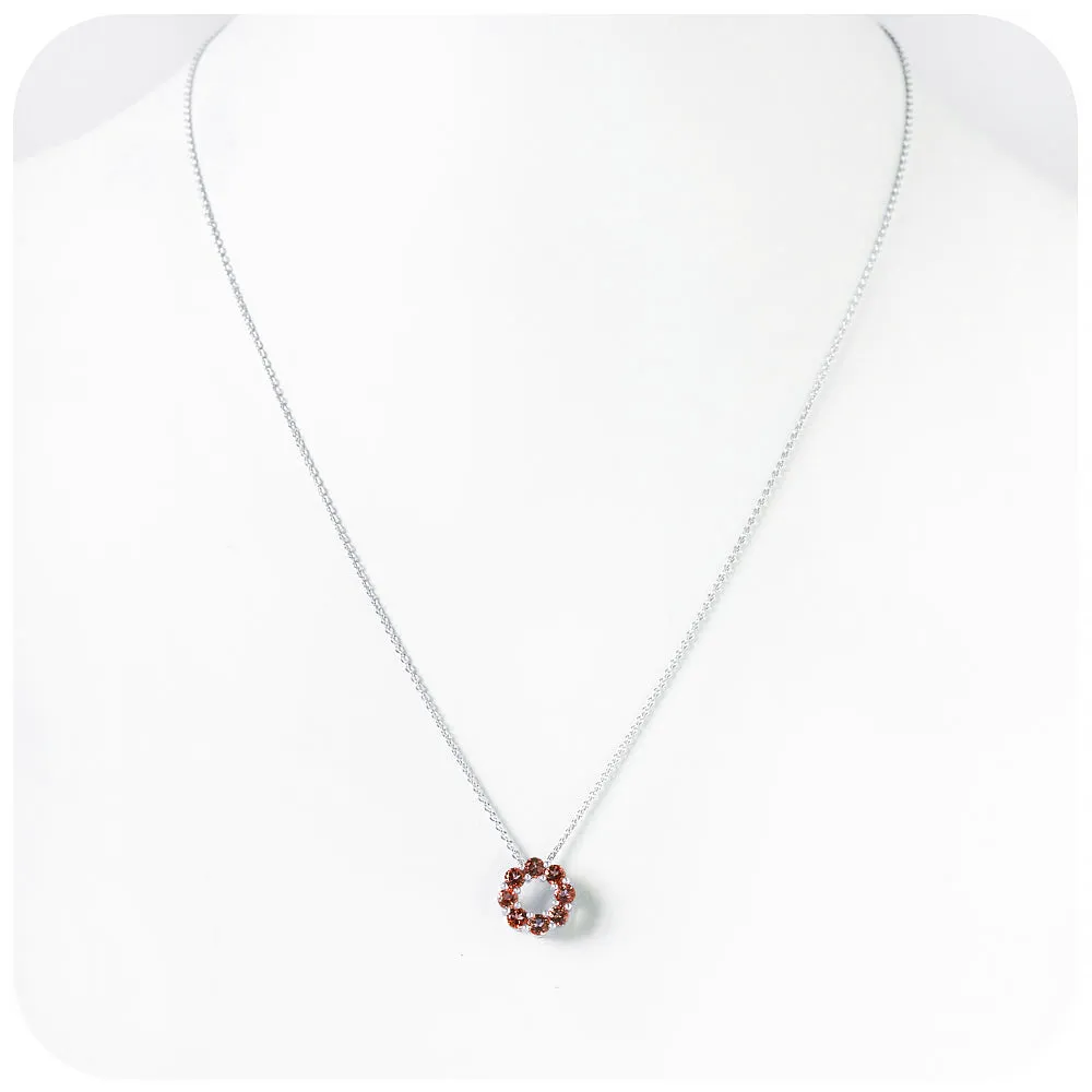 Circle of Life Necklace - Garnet