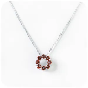 Circle of Life Necklace - Garnet