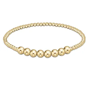 Classic Gold Beaded Bliss Bracelet - 2.5mm Gold Beads With 5mm Gold Beads