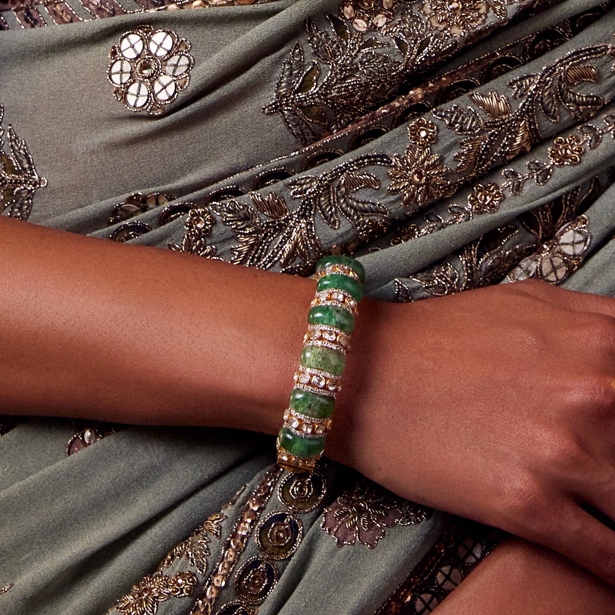 Classic Polki Gemstone Bangle