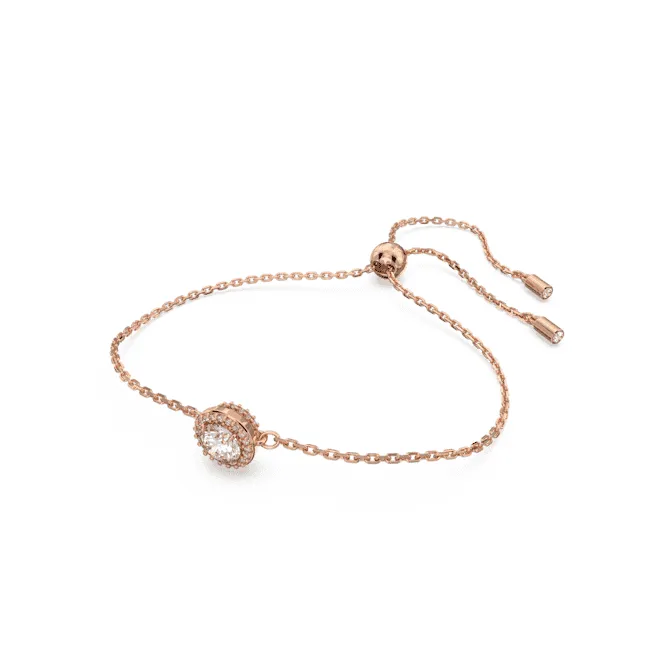 Constella Round Cut Pavé White Rose Gold-tone Plated Bracelet 5636273