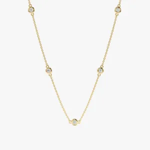 Dainty Diamond By The Yard Necklace - 0.25, Tanya