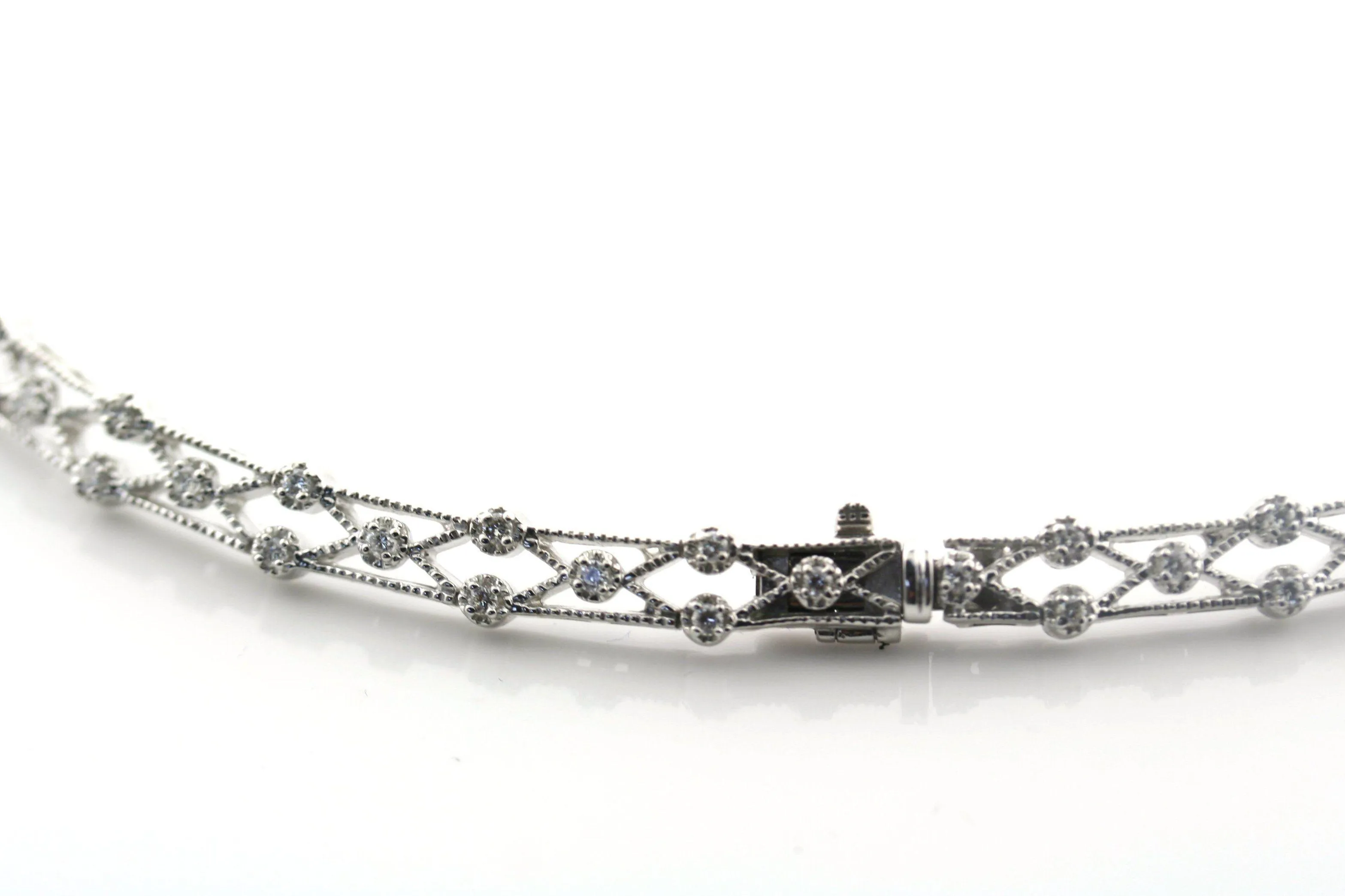 Diamond Collar Necklace 14K White Gold