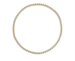 Droplet 26.12Ct Diamond Necklace in 18K Yellow Gold, 18in