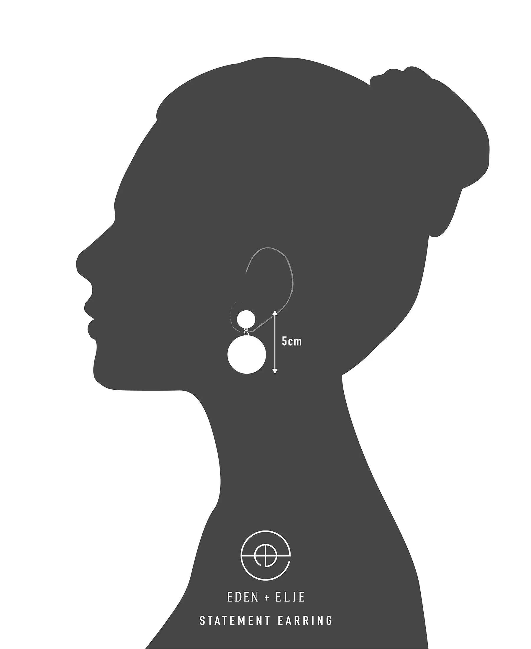 EDEN   ELIE Double Circle Statement Drop Earrings - lilac shimmer