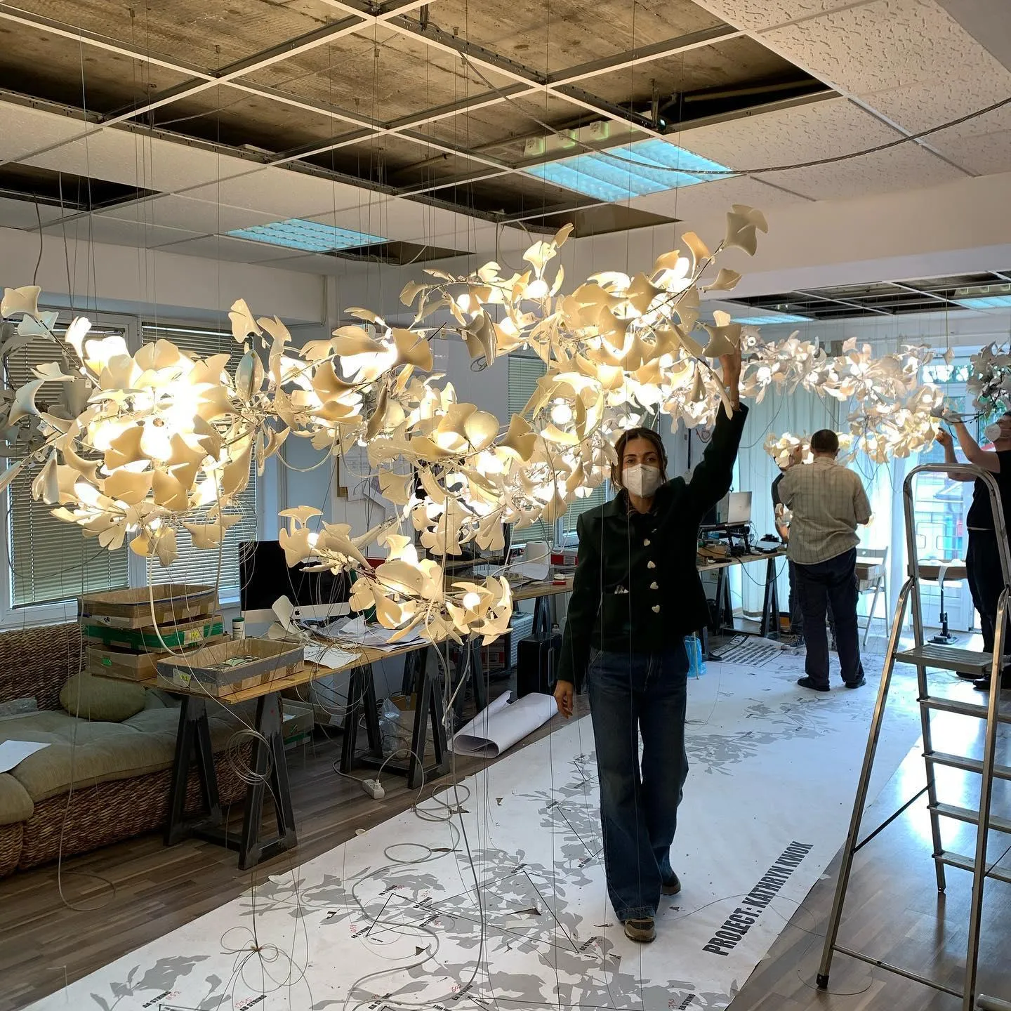 Gingko Chandelier C Style