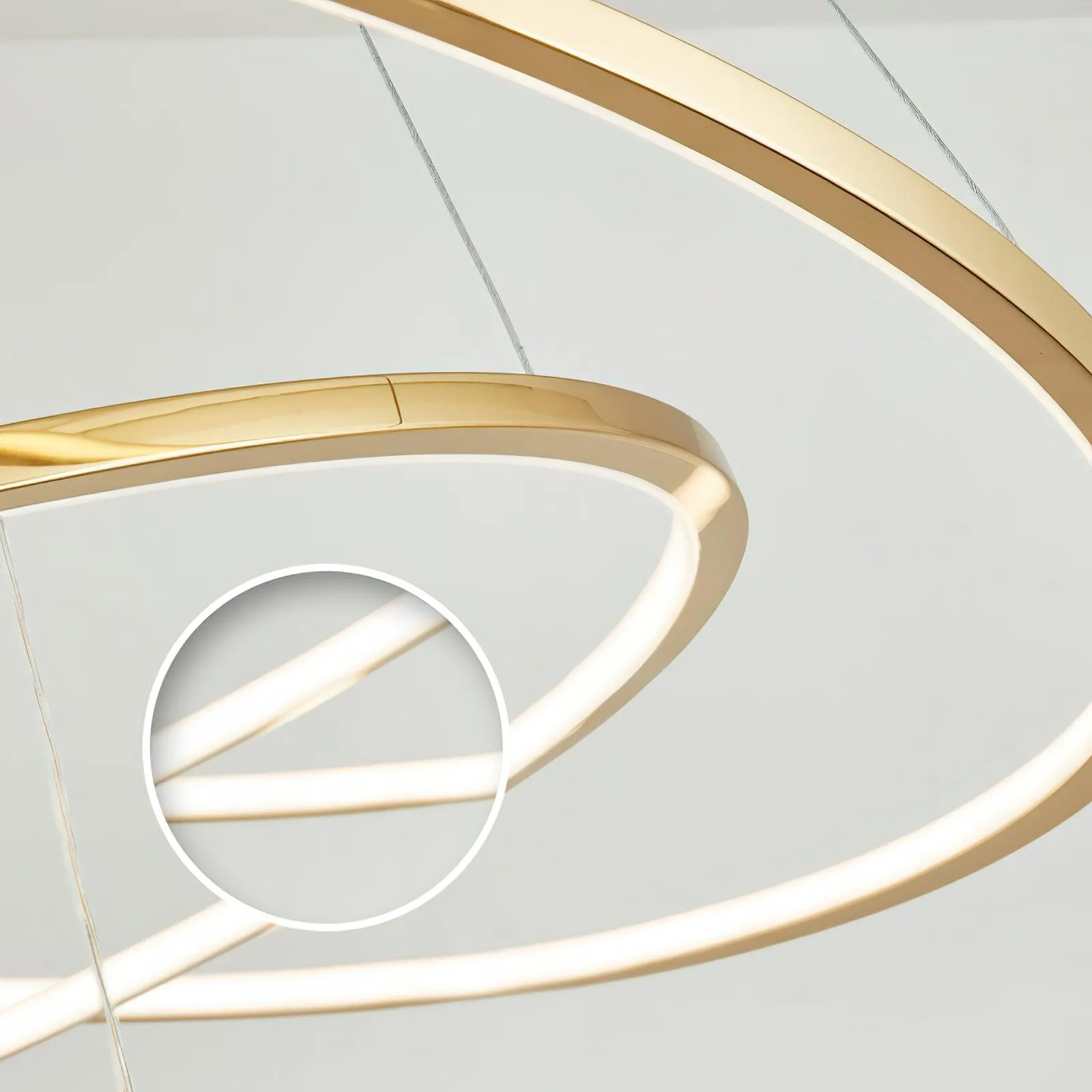 Gold Rings Chandelier