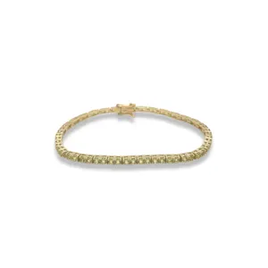 Green Peridot Tennis Bracelet