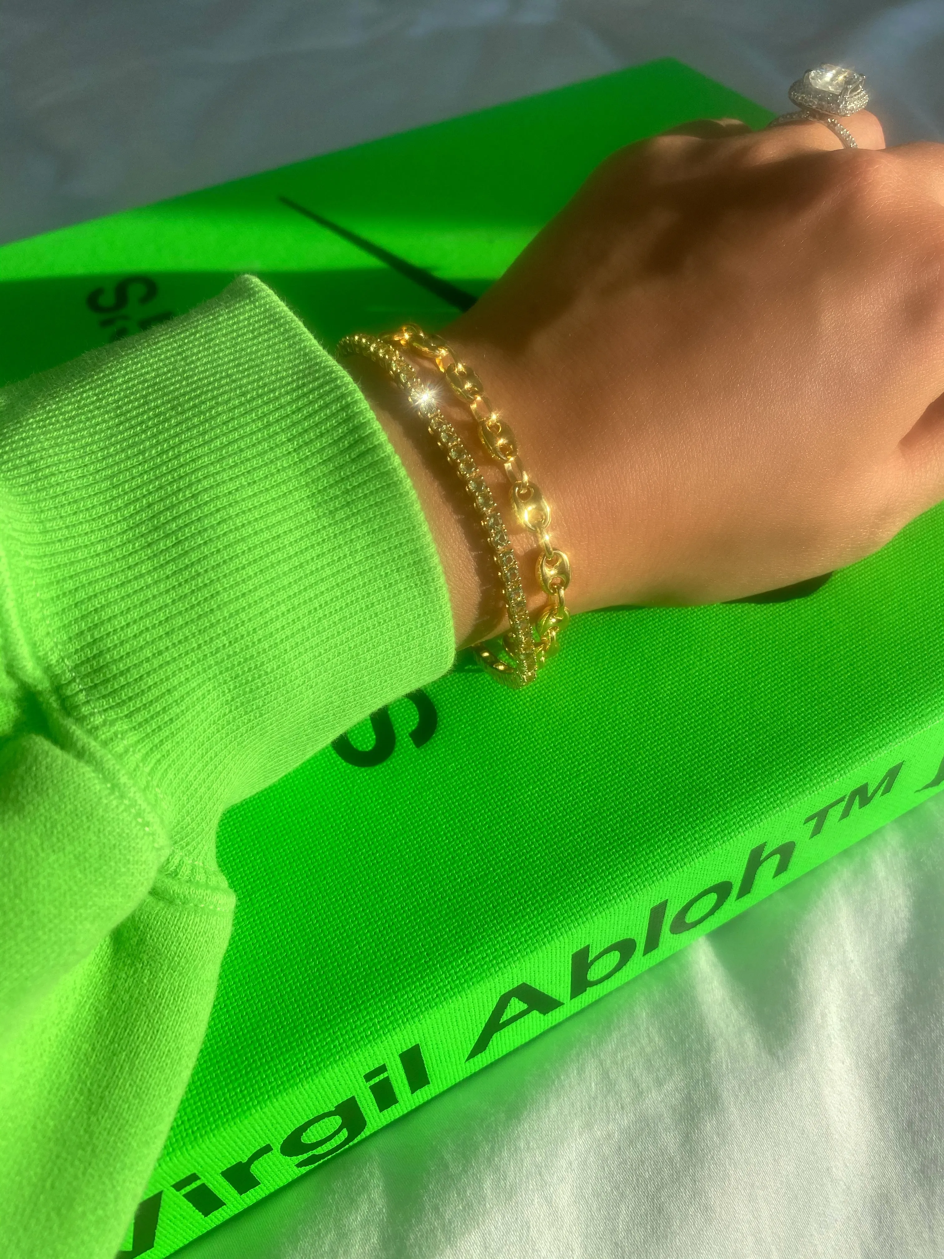 Green Peridot Tennis Bracelet
