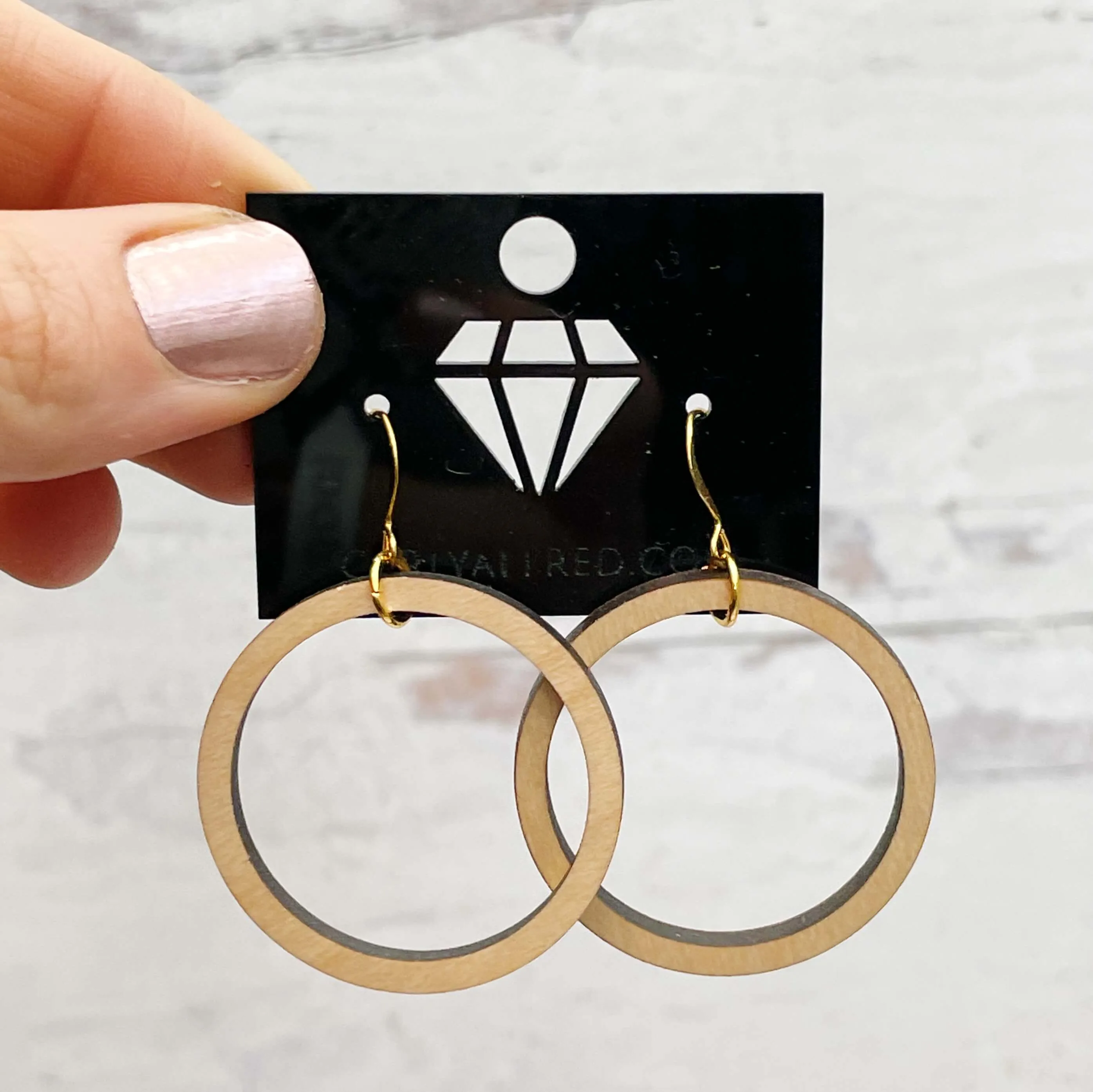 Lightweight Laser Cut Earrings - Single Hoops