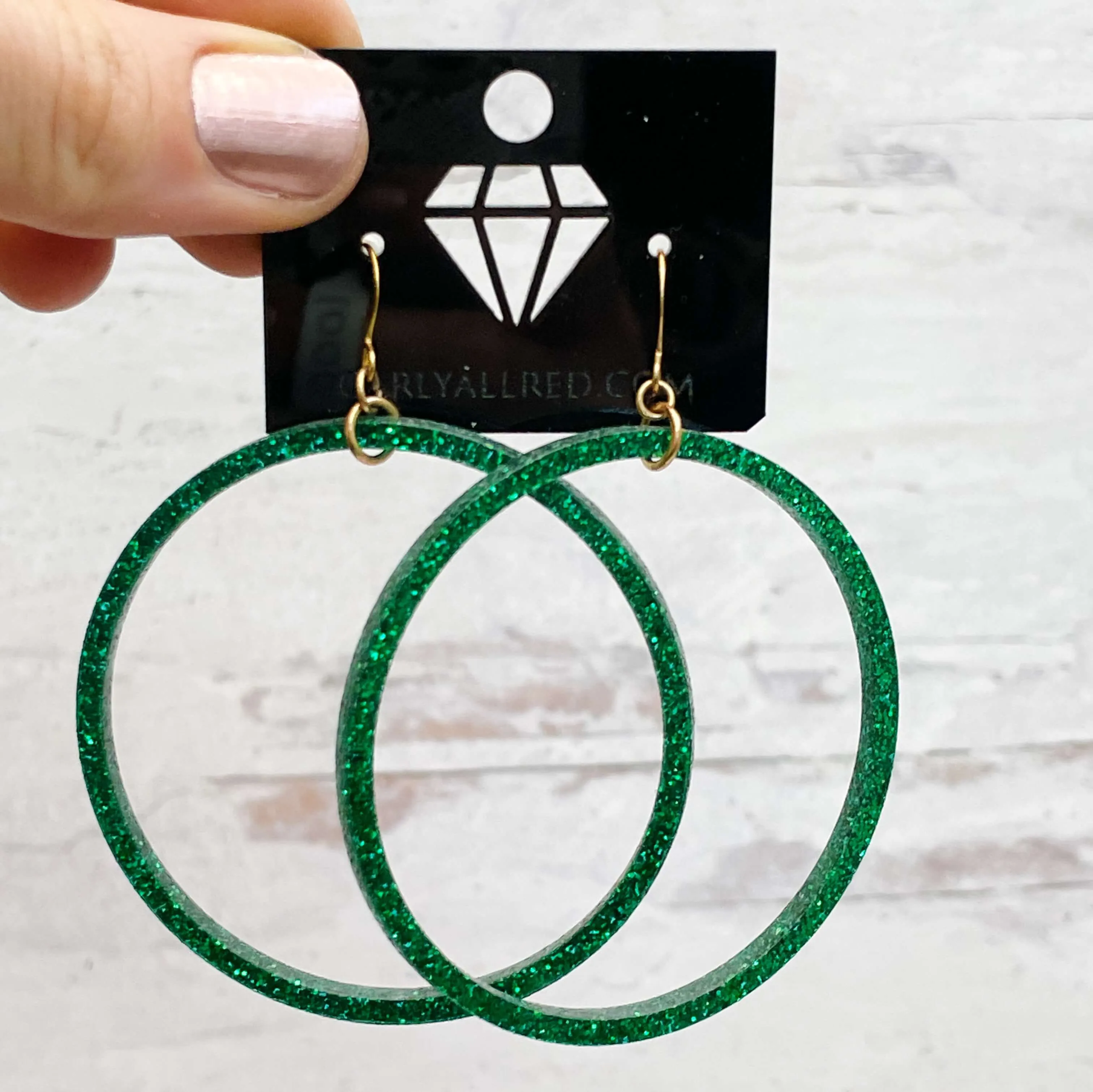 Lightweight Laser Cut Earrings - Single Hoops