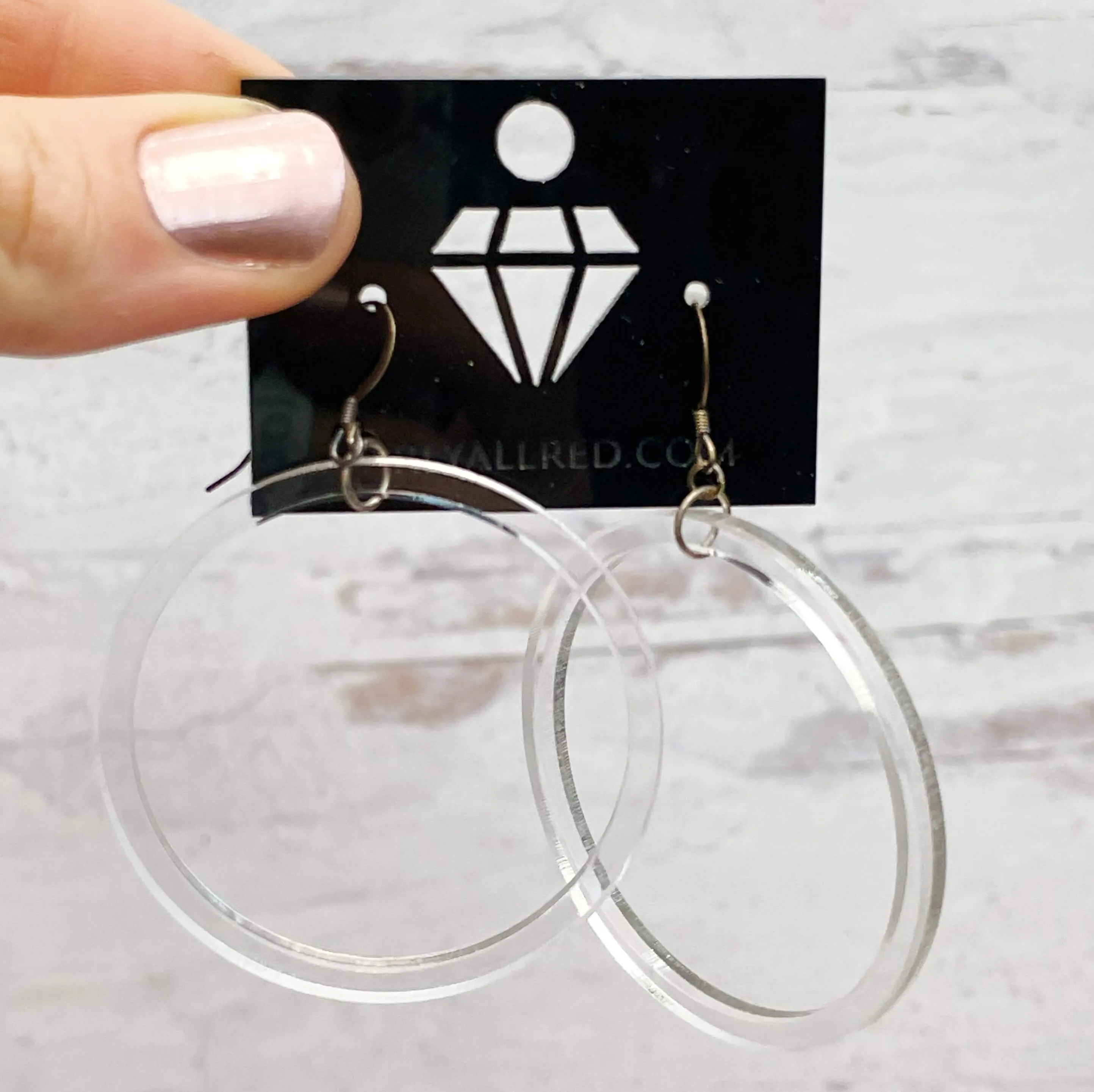 Lightweight Laser Cut Earrings - Single Hoops