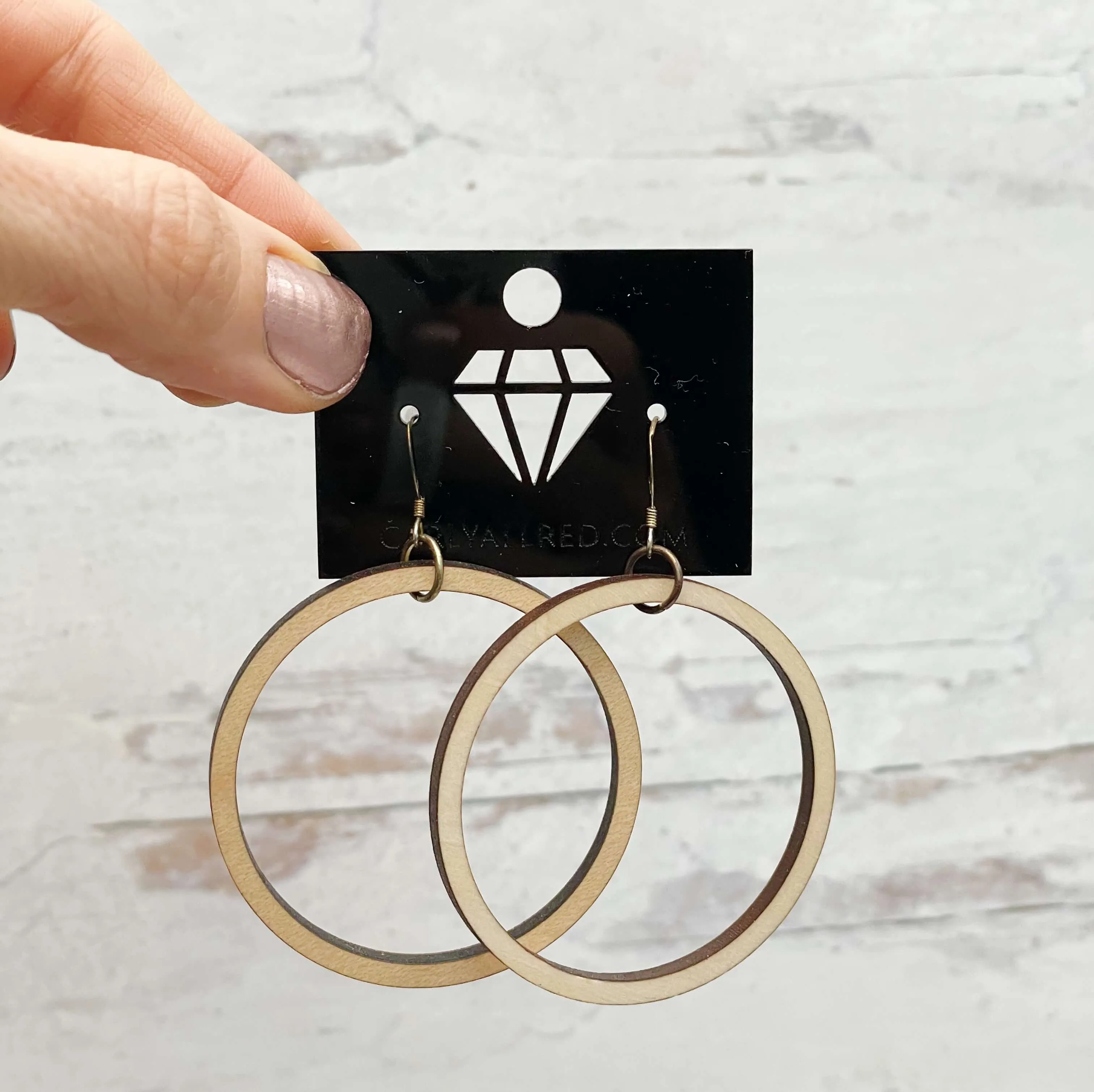 Lightweight Laser Cut Earrings - Single Hoops