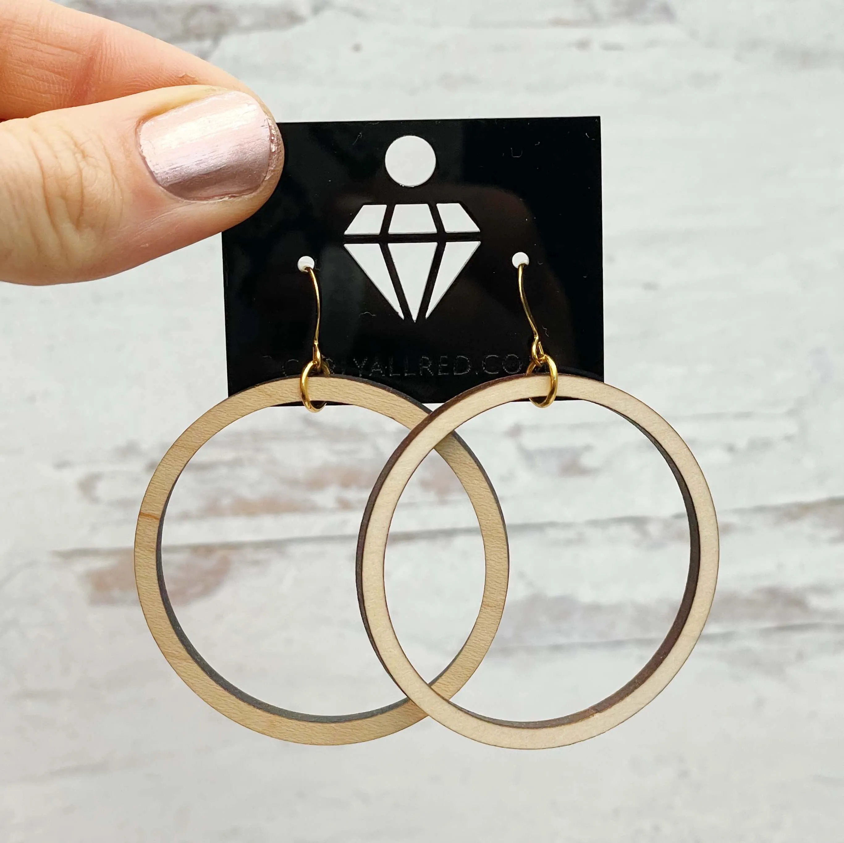 Lightweight Laser Cut Earrings - Single Hoops