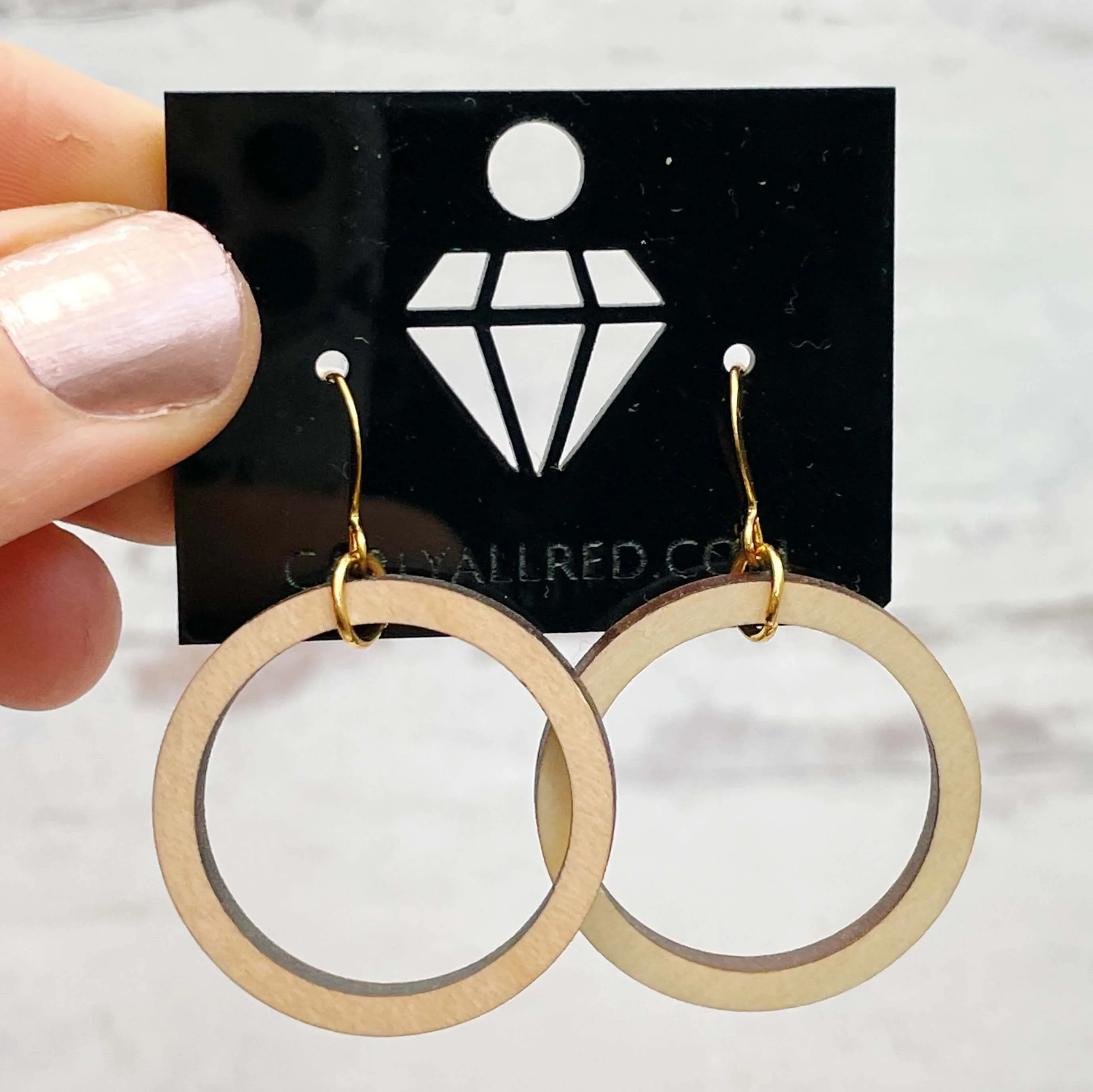 Lightweight Laser Cut Earrings - Single Hoops