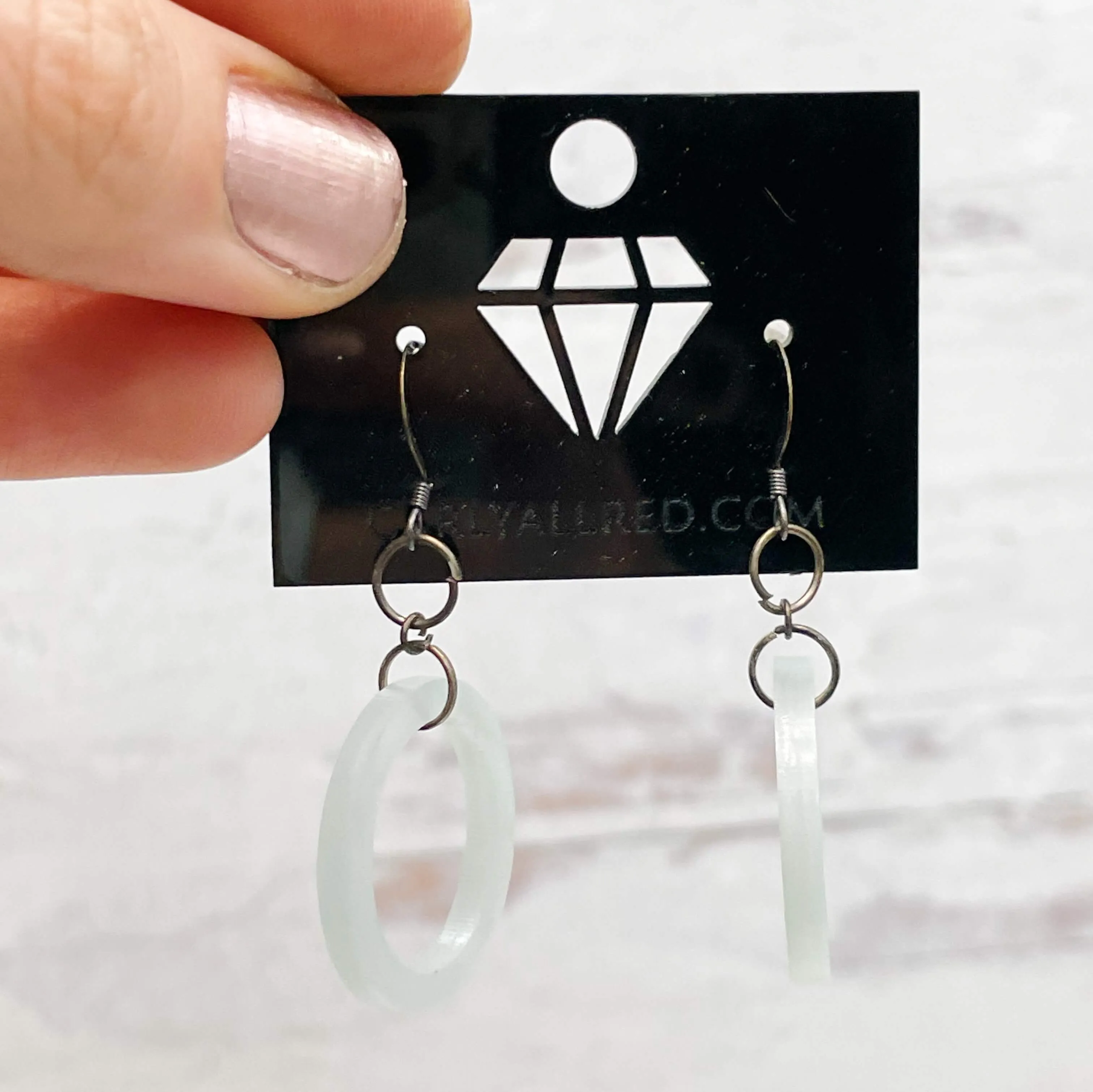 Lightweight Laser Cut Earrings - Single Hoops