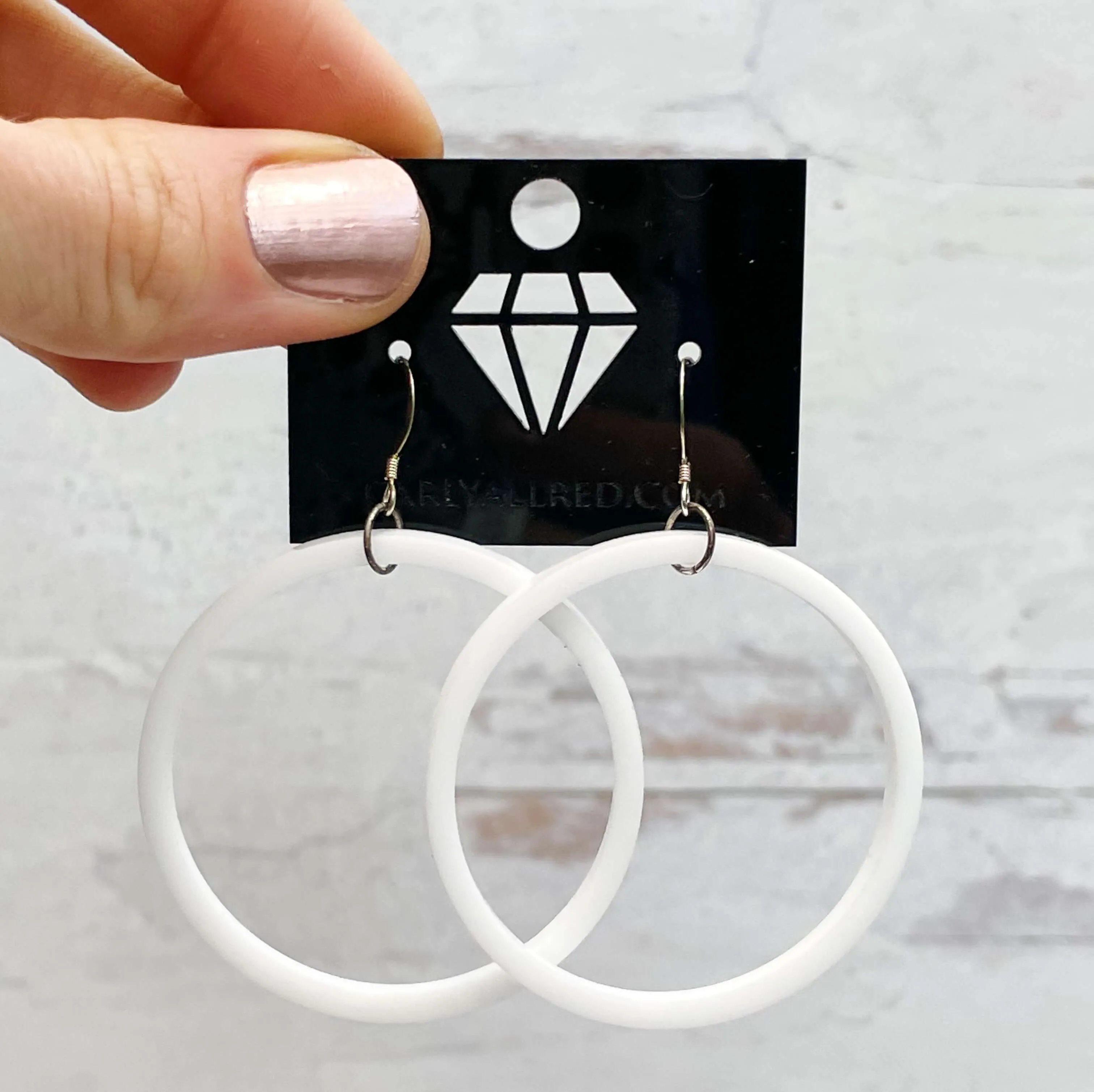 Lightweight Laser Cut Earrings - Single Hoops