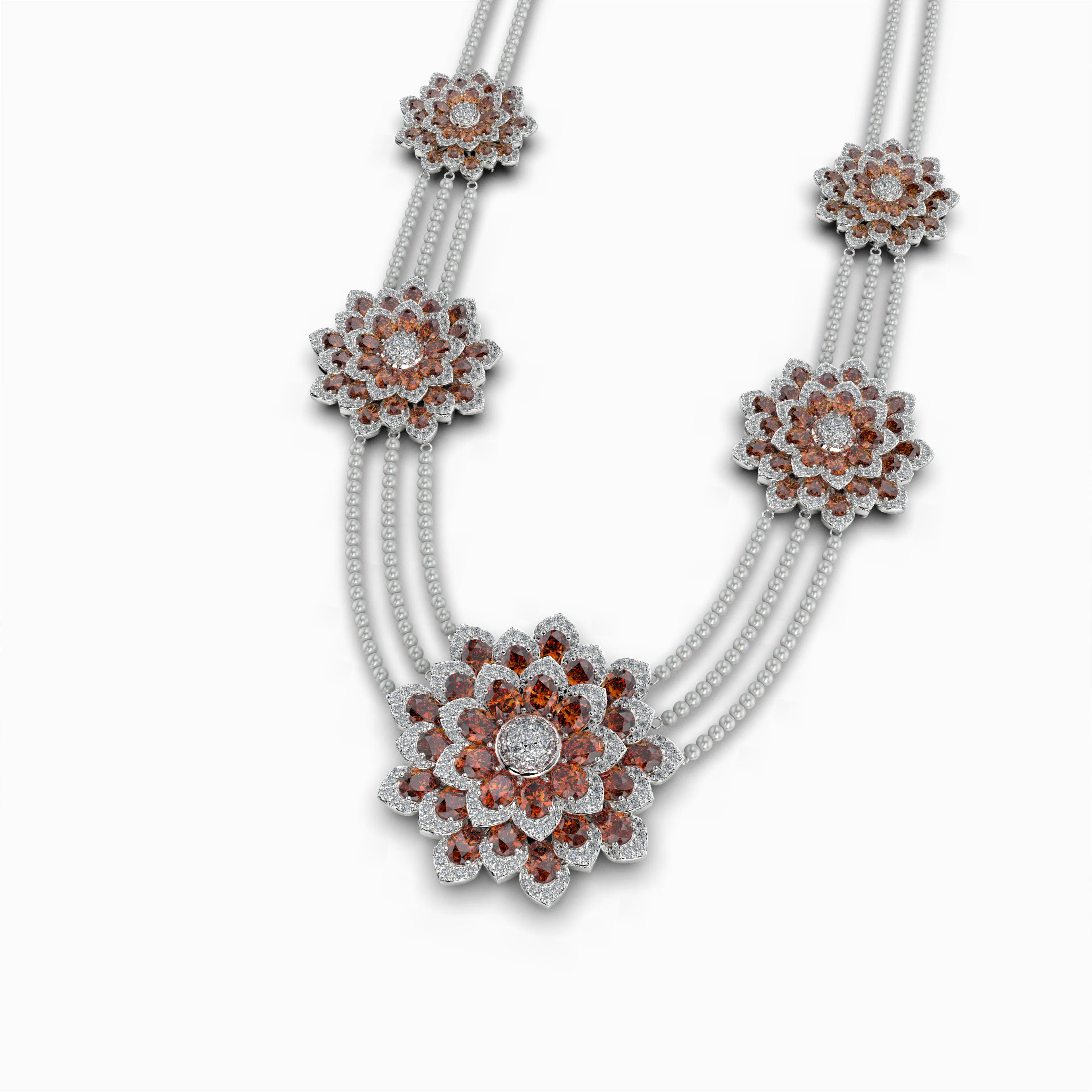Natural Hessonite Stone Necklace