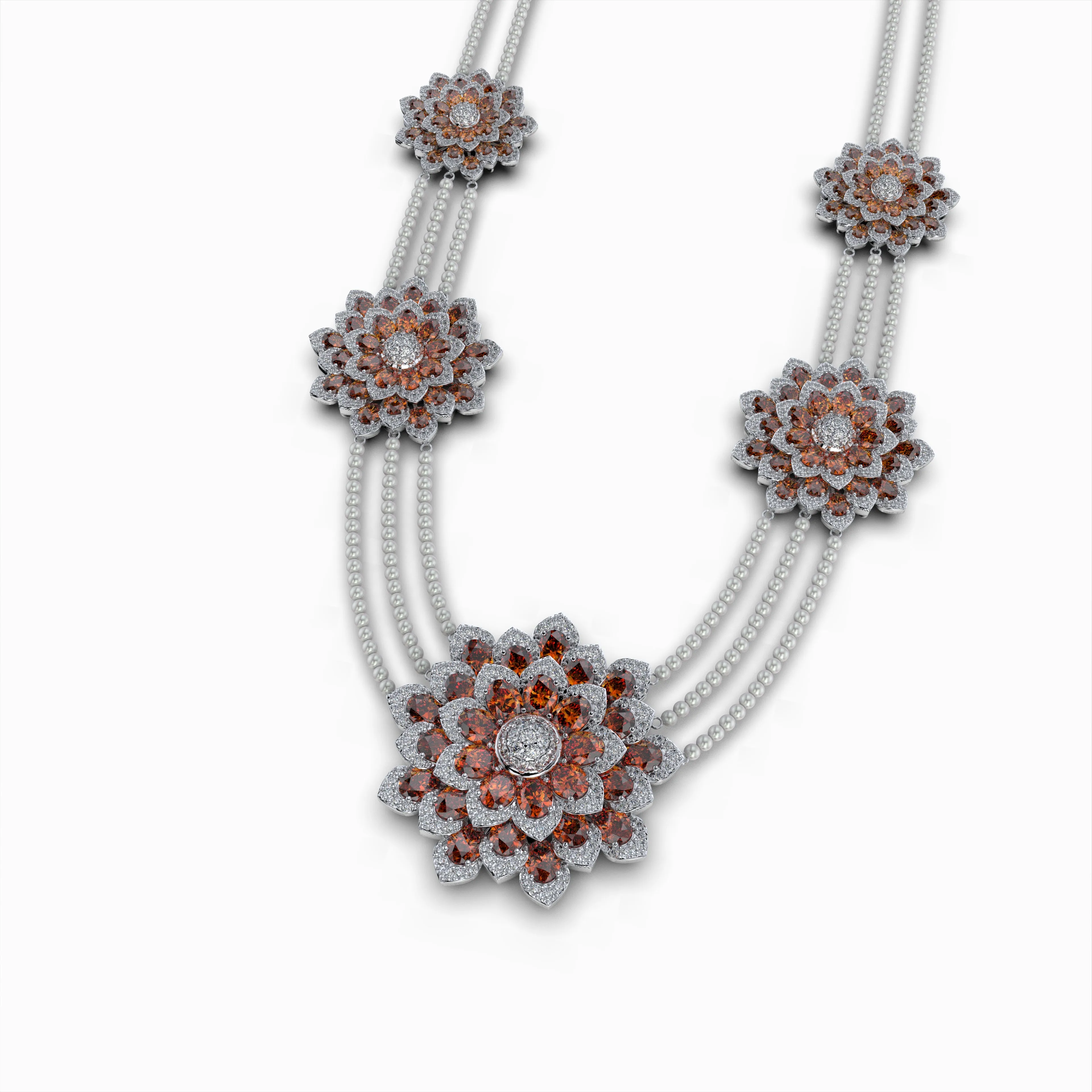 Natural Hessonite Stone Necklace