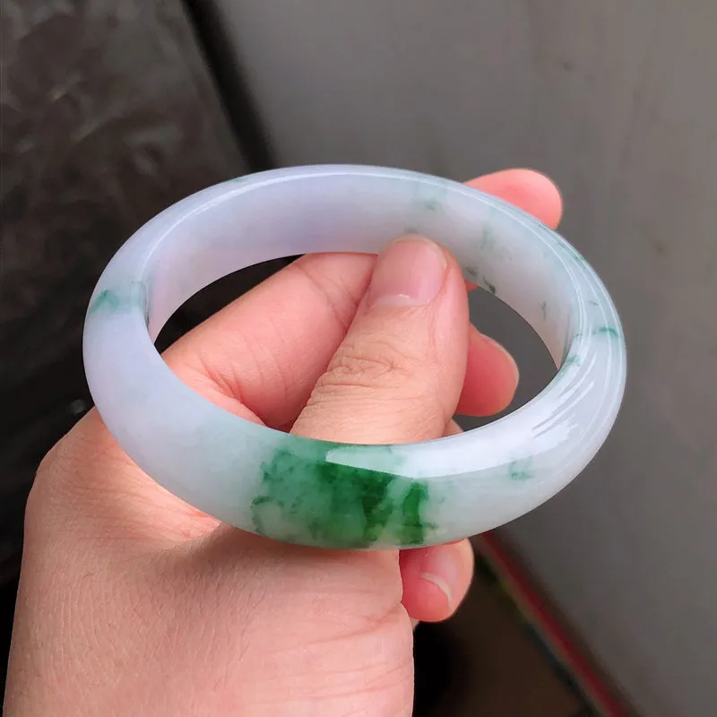 Natural Jade Bangle Jadeite Bangle Internal Diameter 55.6mm NBE059