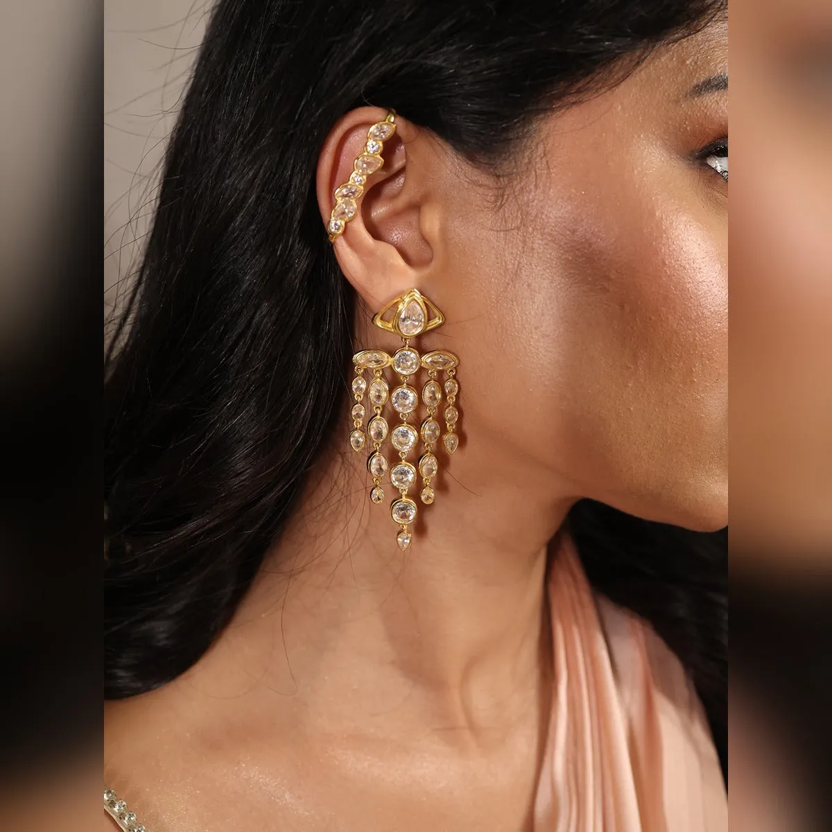 Party Glitz Crystal Statement Earrings