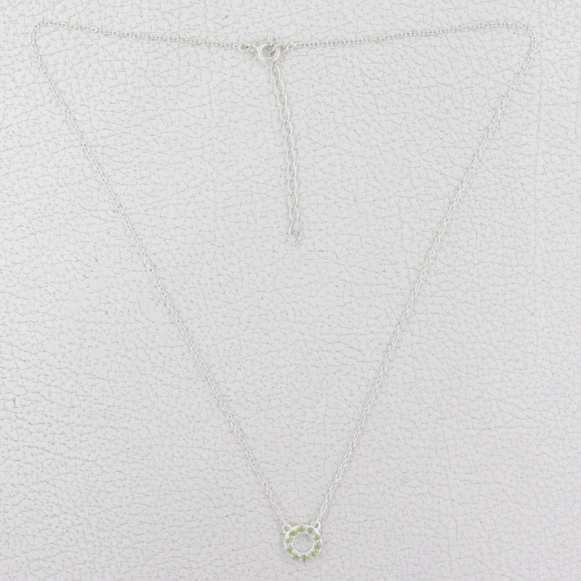 Peridot Round Shape Necklace,925 Sterling Silver Handmade Necklace
