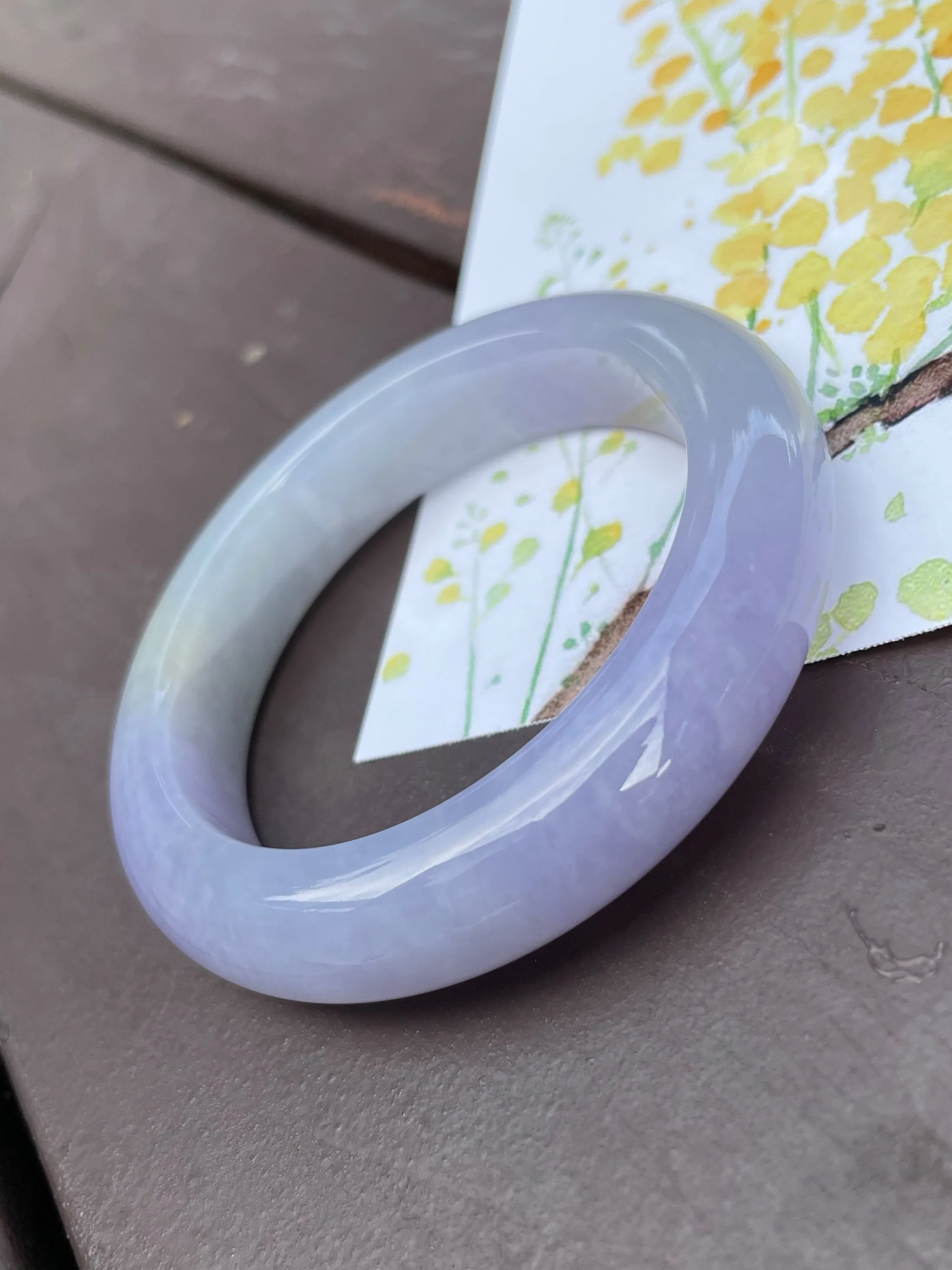 Pink Lavender Jade Bangle | 53mm (NJBA025)