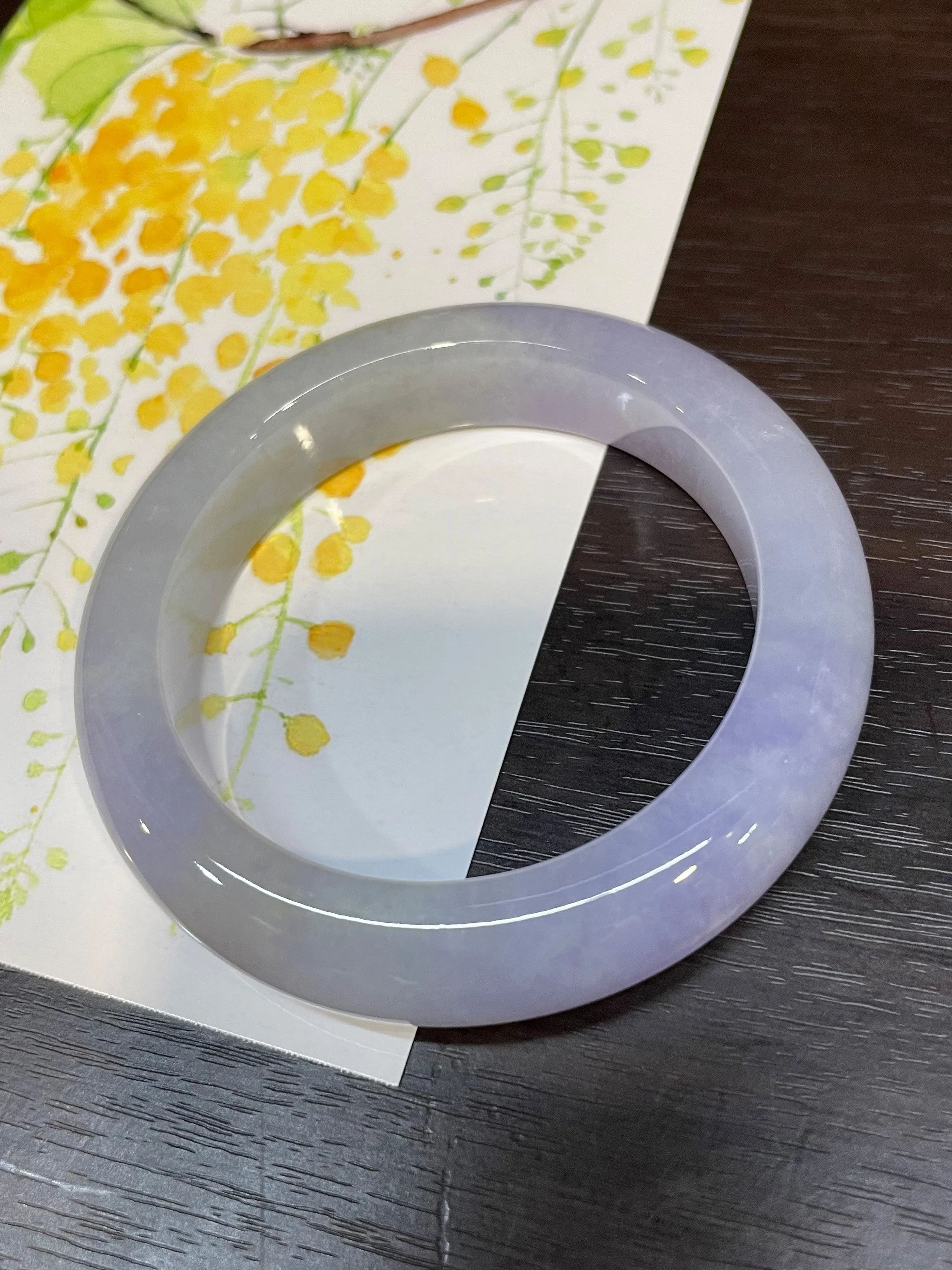 Pink Lavender Jade Bangle | 53mm (NJBA025)