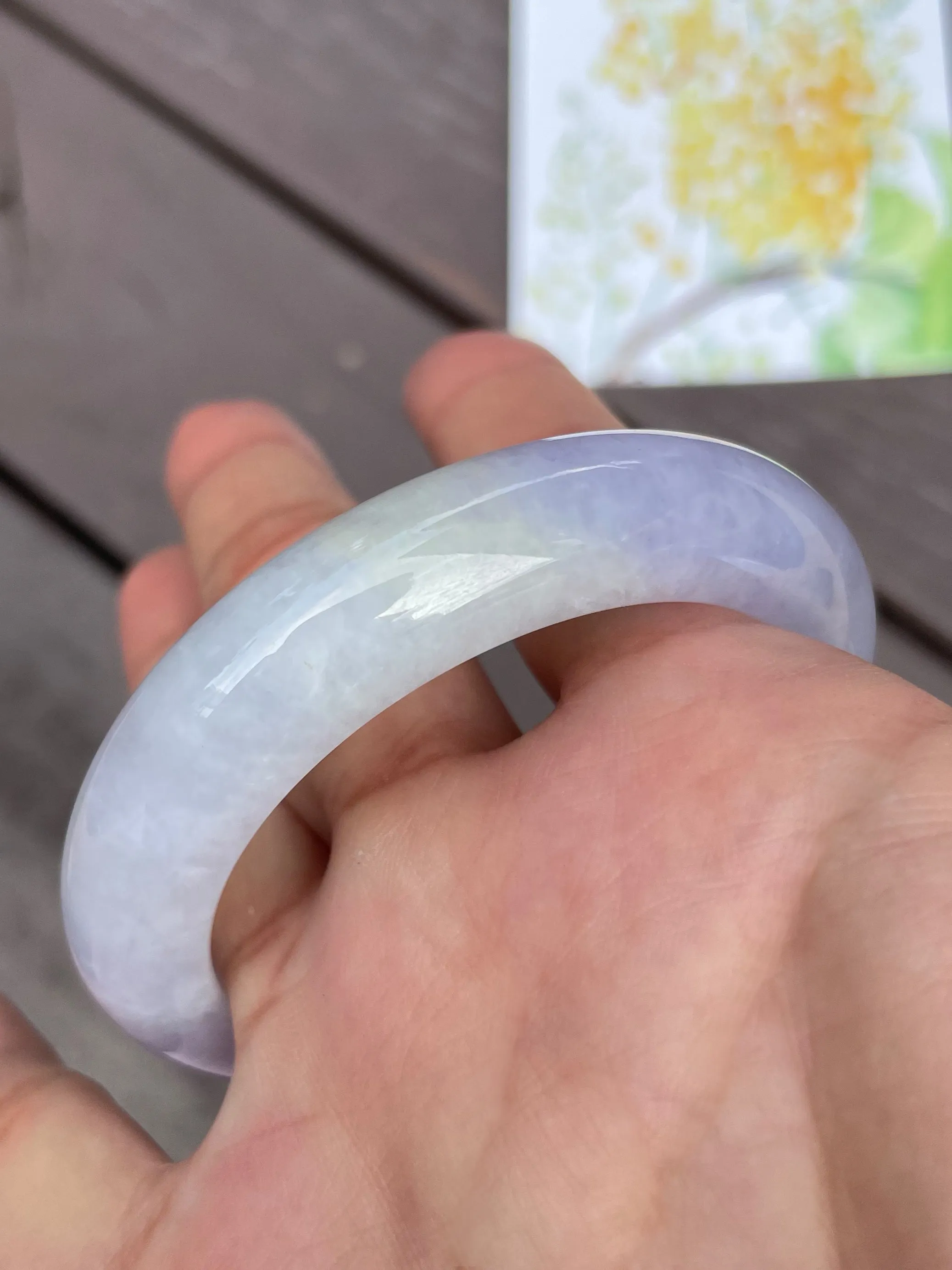 Pink Lavender Jade Bangle | 53mm (NJBA025)