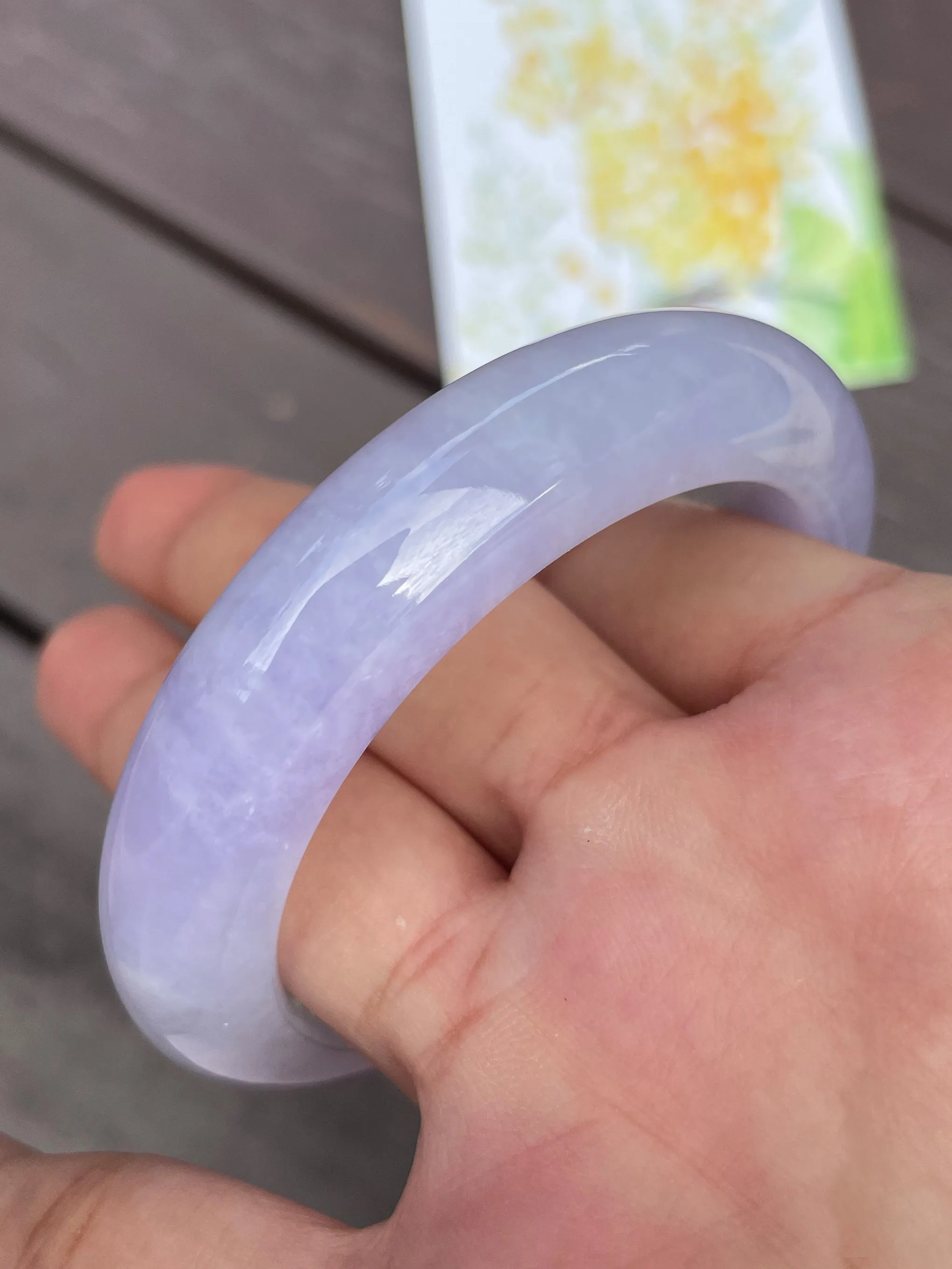 Pink Lavender Jade Bangle | 53mm (NJBA025)