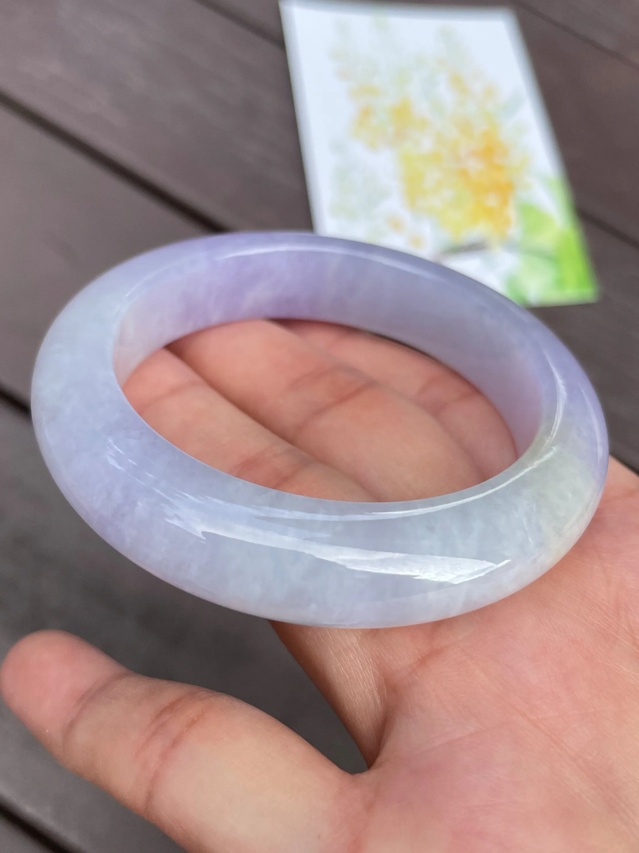 Pink Lavender Jade Bangle | 53mm (NJBA025)