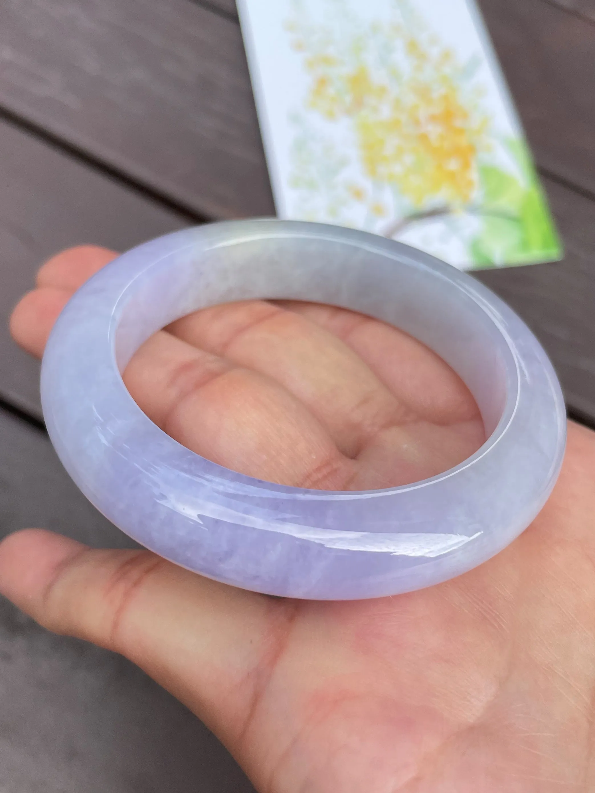 Pink Lavender Jade Bangle | 53mm (NJBA025)